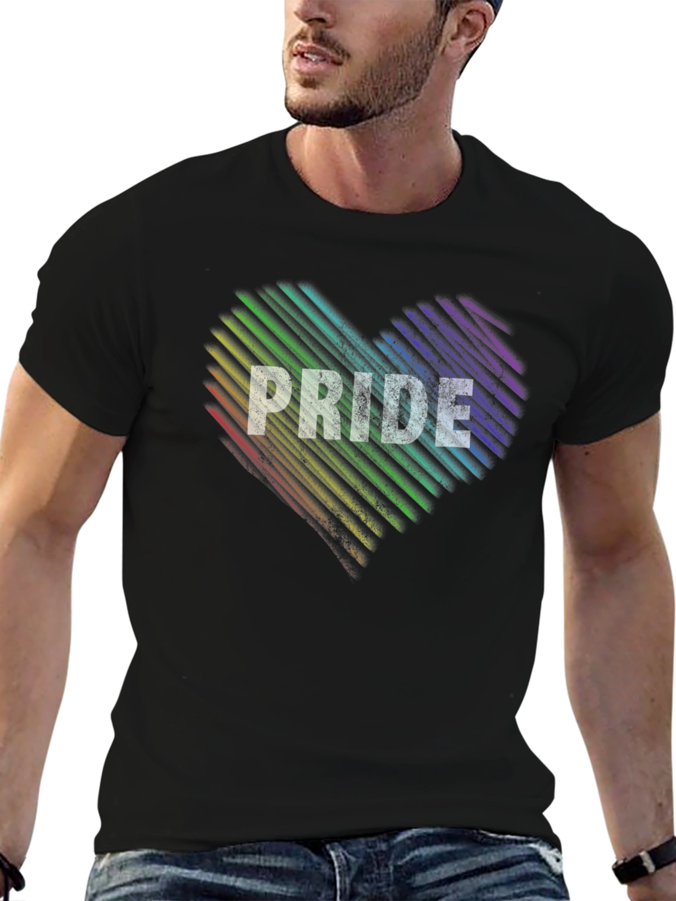 Pride Heart Graphic T-Shirt - LGBTQ+ Rainbow Tee