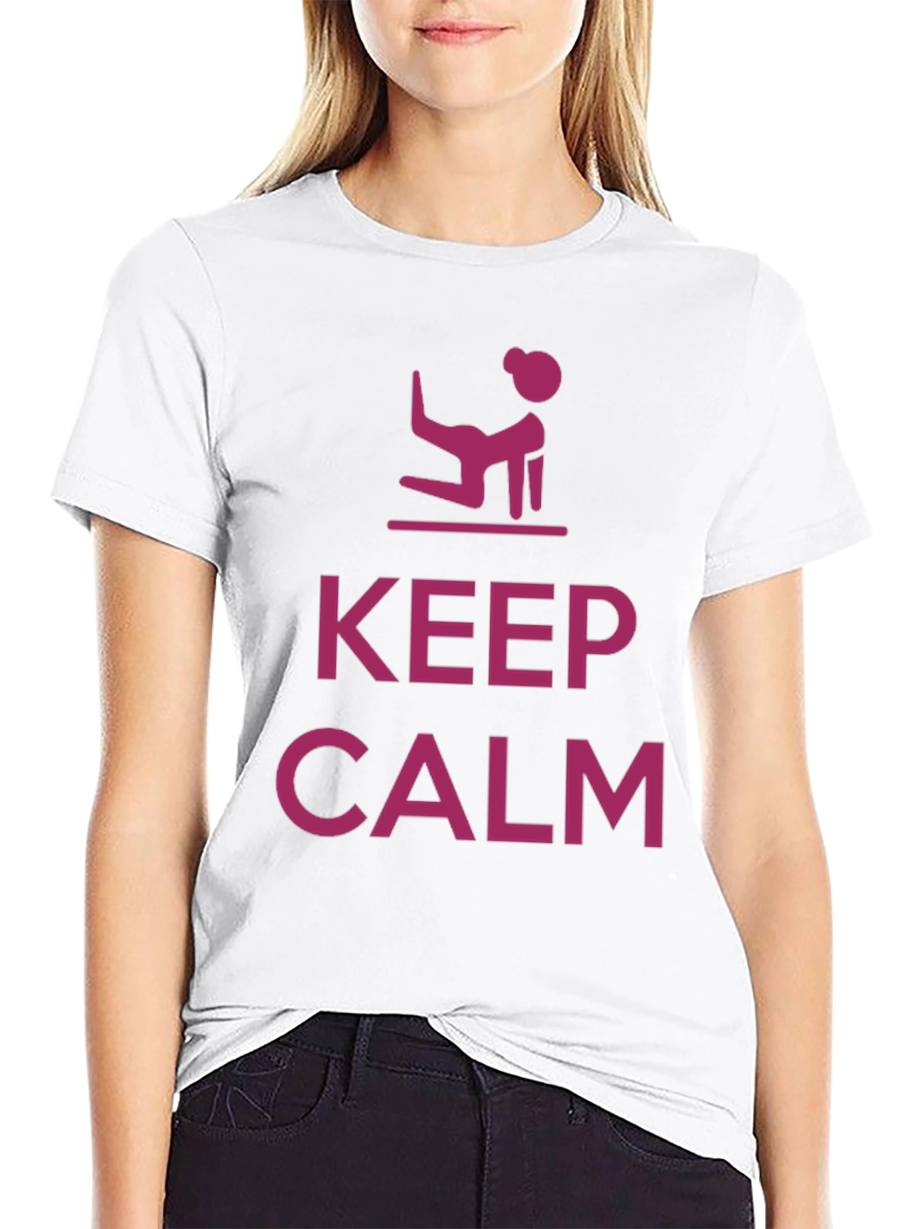 Keep Calm Yoga Pose Mens T-Shirt