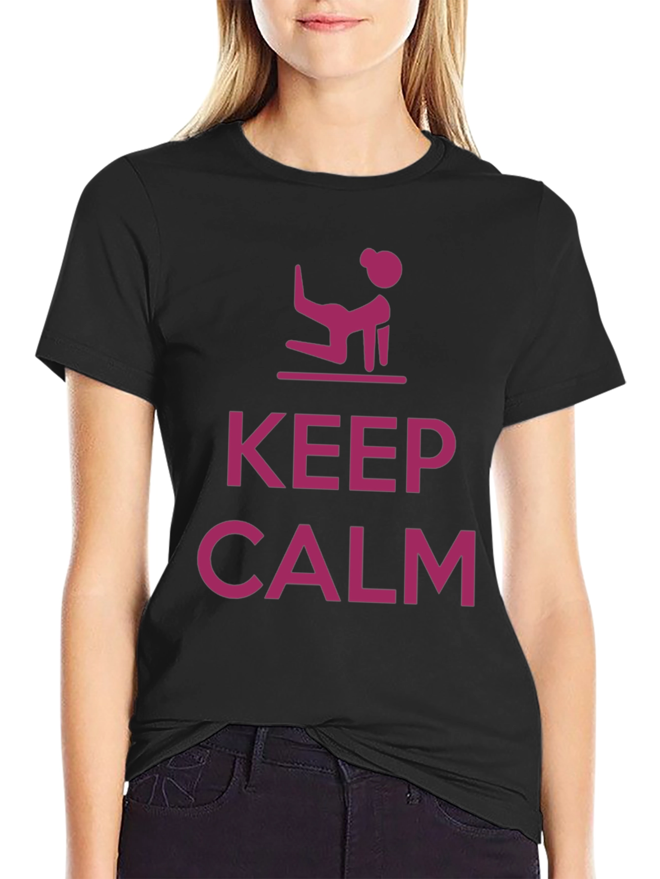 Keep Calm Yoga Pose Mens T-Shirt