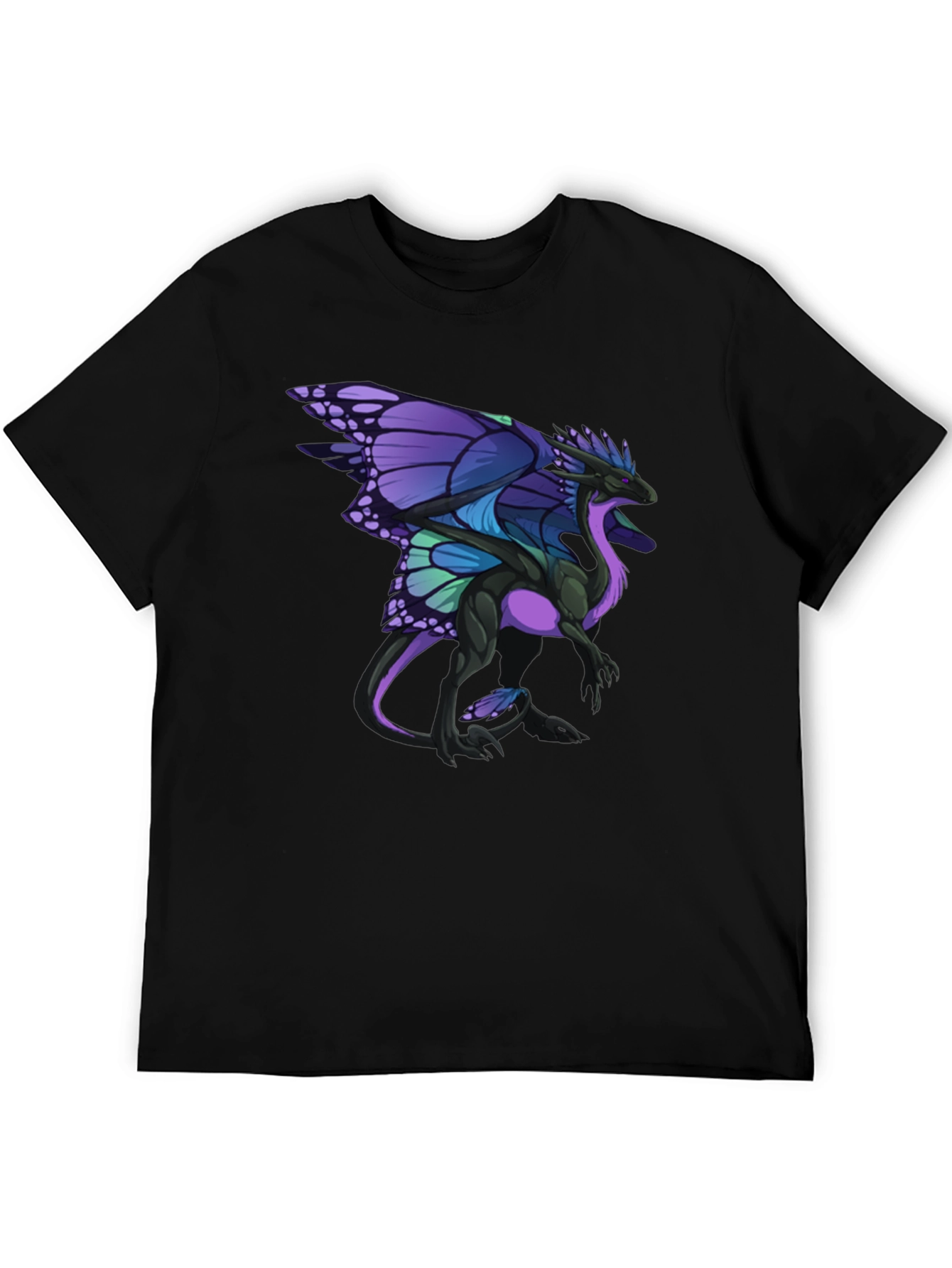 Butterfly Dragon Graphic Tee - Black T-Shirt