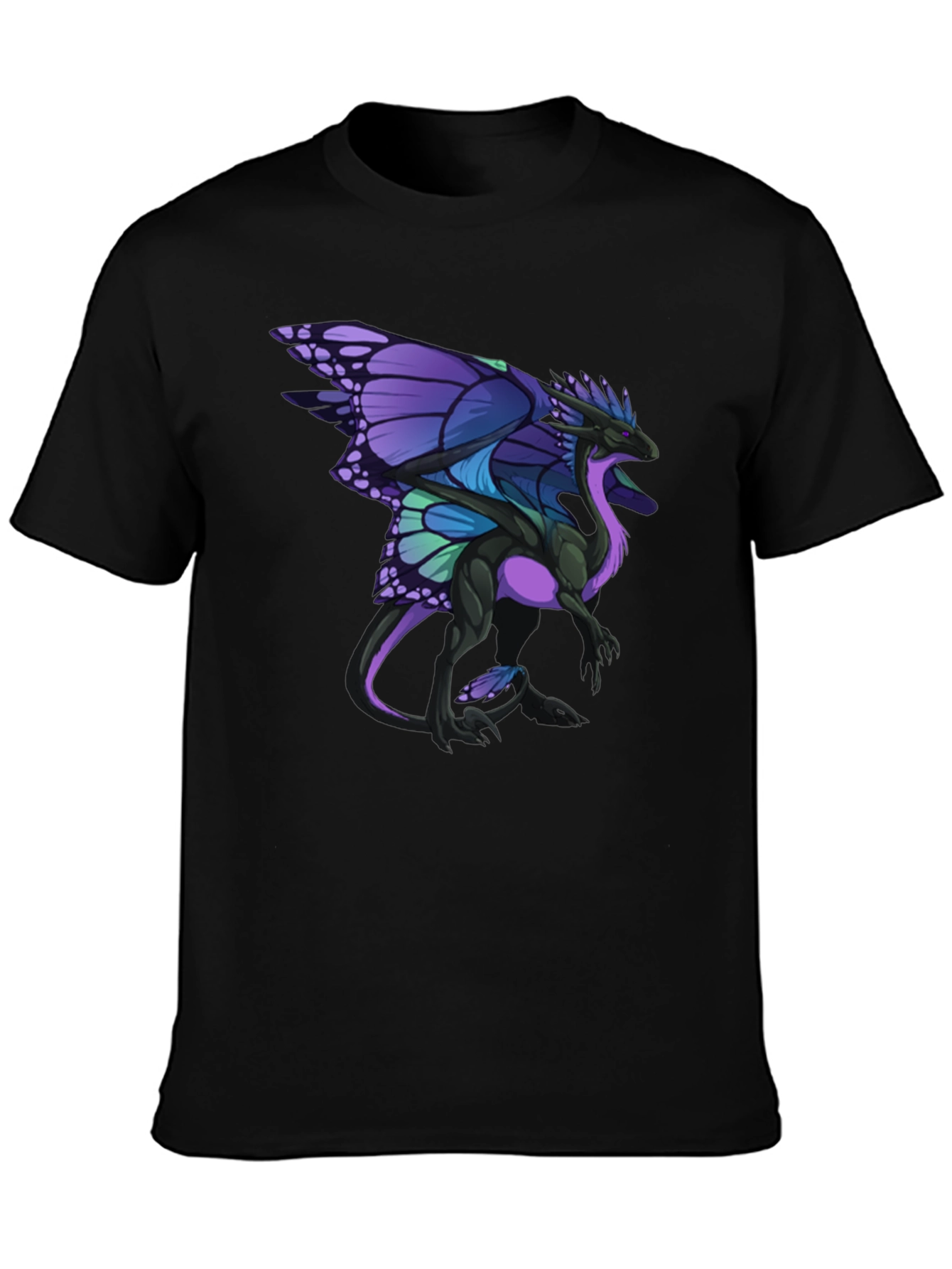 Butterfly Dragon Graphic Tee - Black T-Shirt