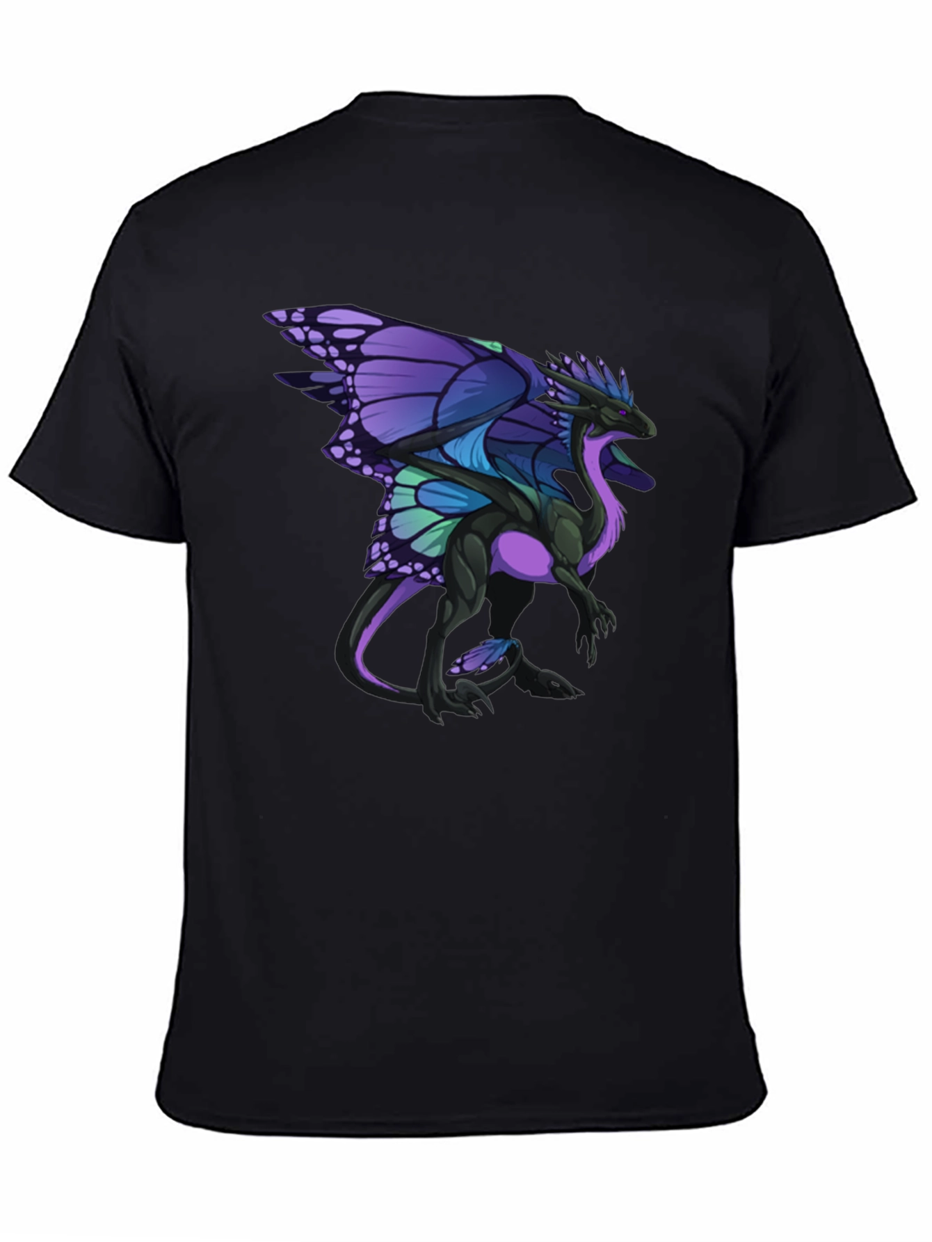 Butterfly Dragon Graphic Tee - Black T-Shirt