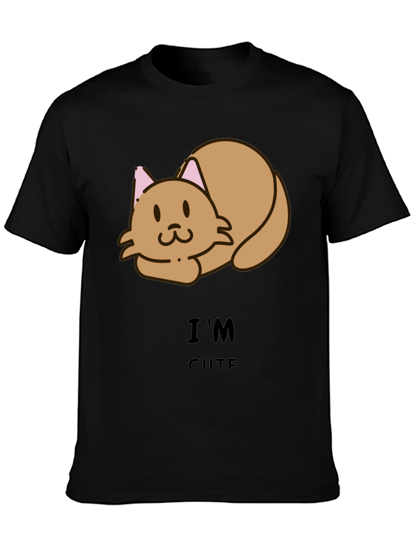 Im Cute Cat Tee - Unisex Black T-Shirt