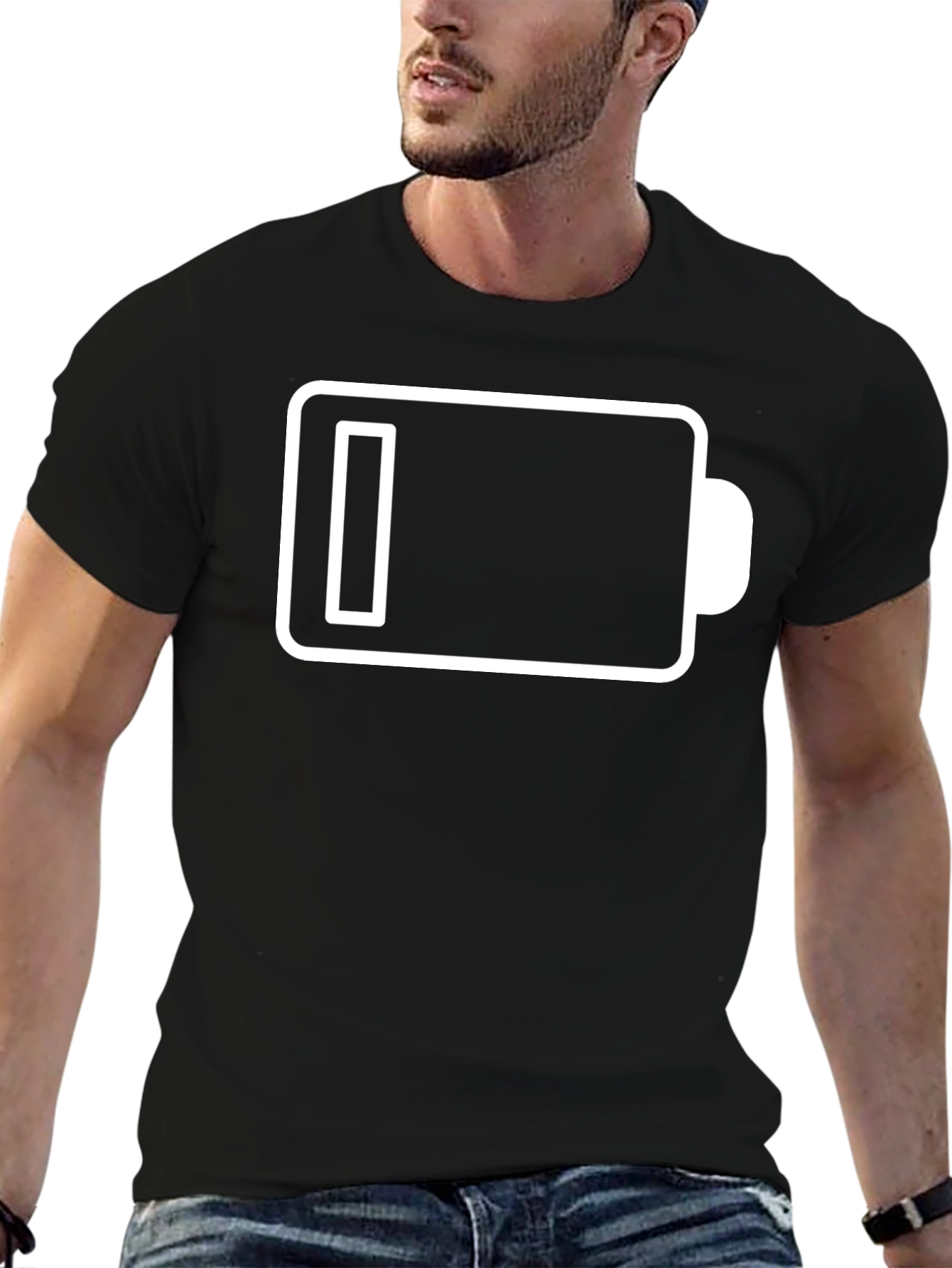 Low Battery Graphic Tee - Mens Black T-Shirt