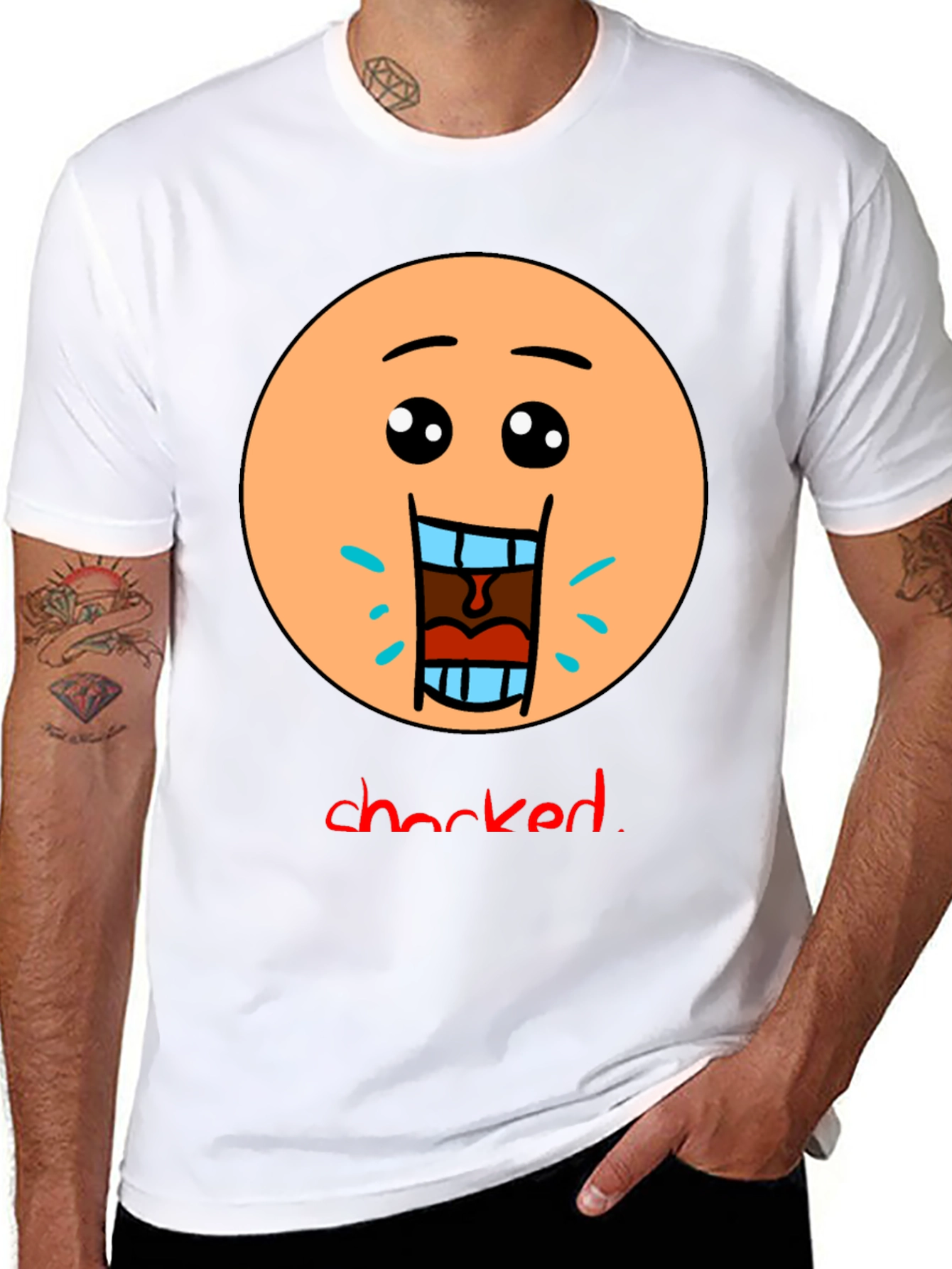 Shocked Emoji Graphic T-Shirt - Unisex