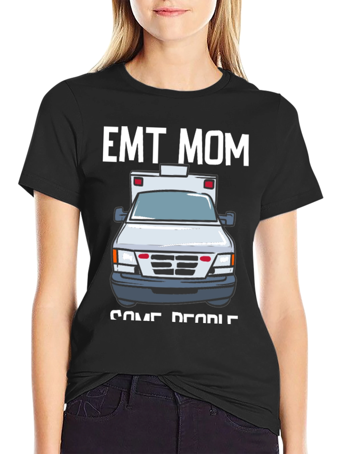 EMT Mom T-Shirt - Ambulance Design
