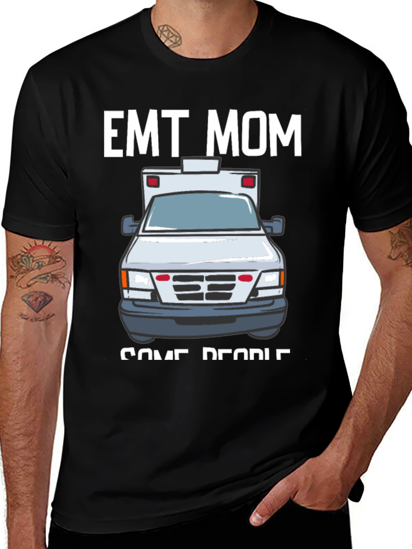 EMT Mom T-Shirt - Ambulance Design