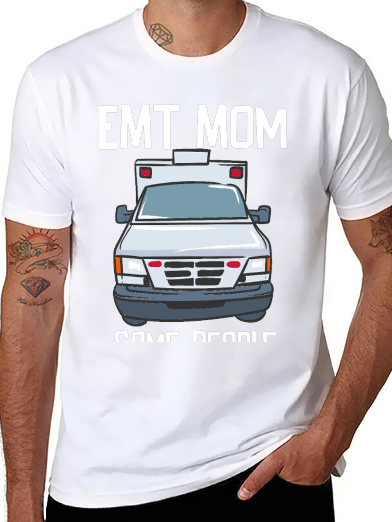 EMT Mom T-Shirt - Ambulance Design