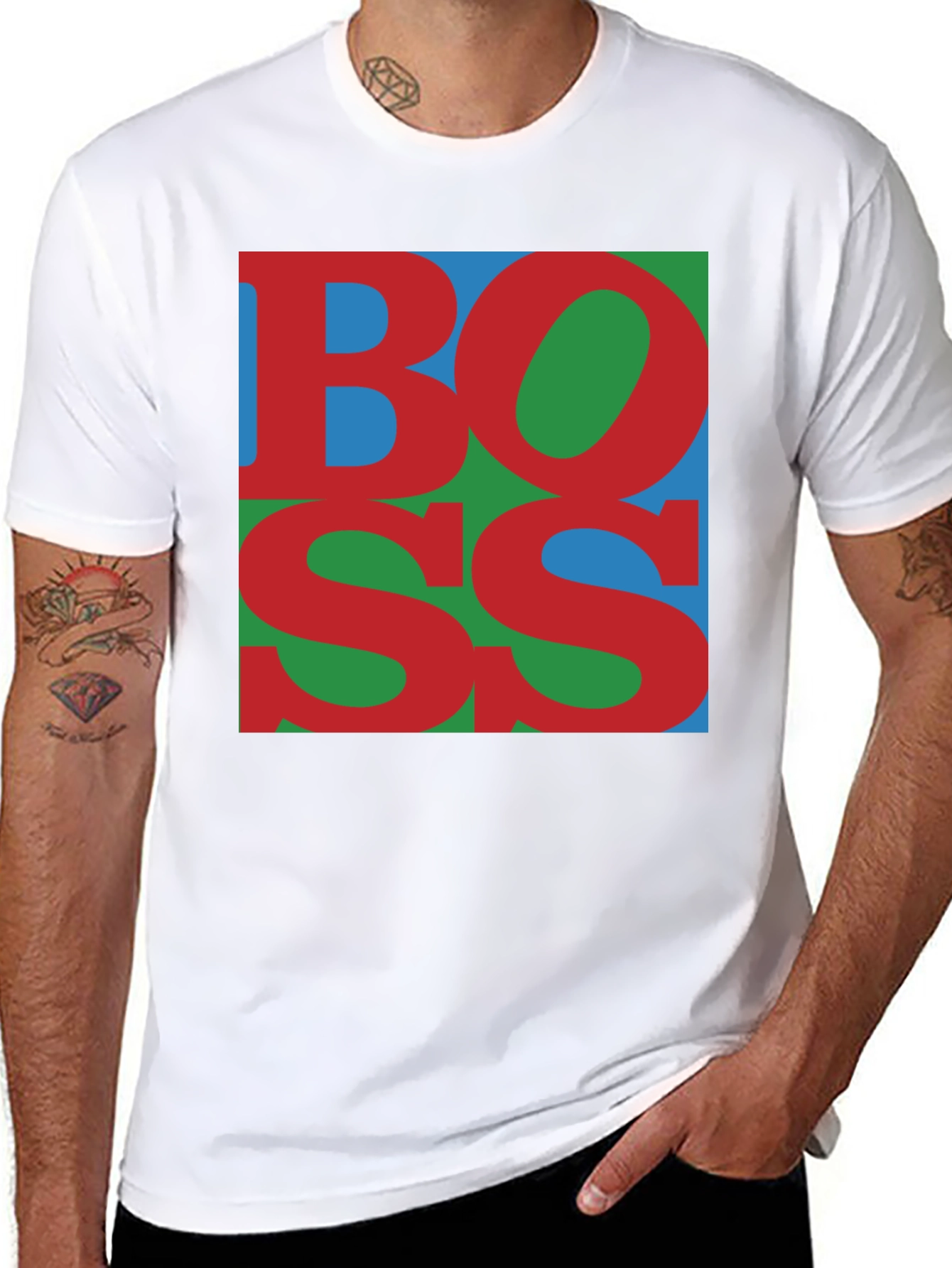 Bold BOSS Graphic Tee - Modern Style
