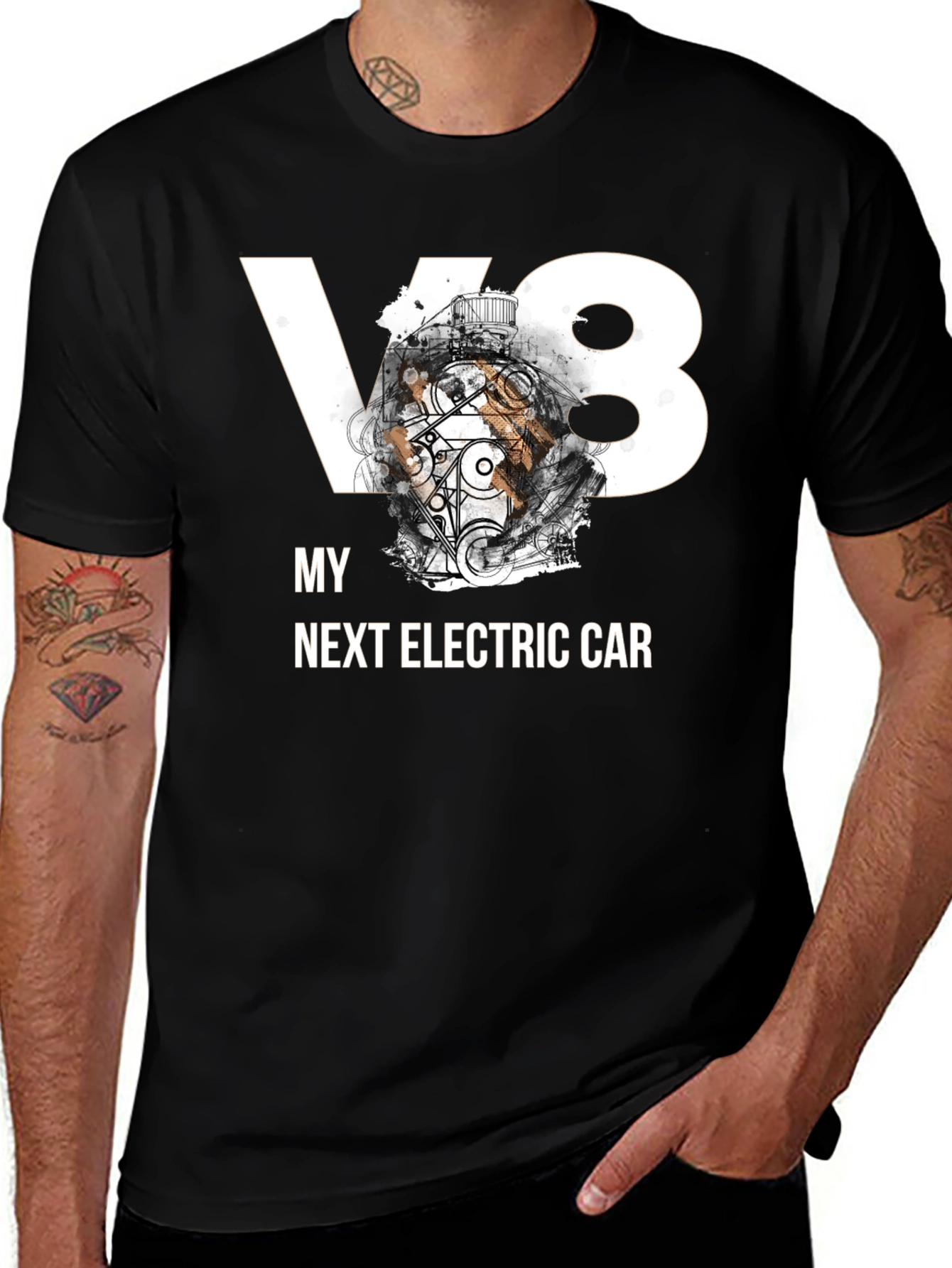 V8 My Next Electric Car Graphic T-Shirt