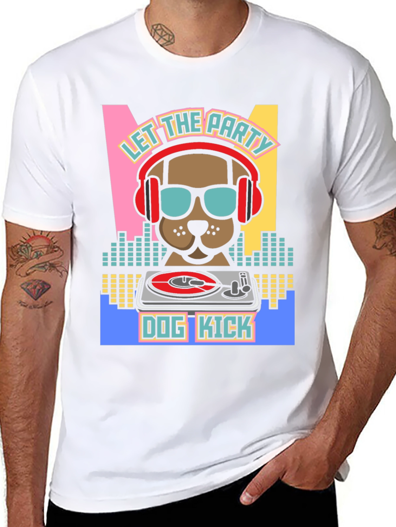 Dog Kick DJ T-Shirt