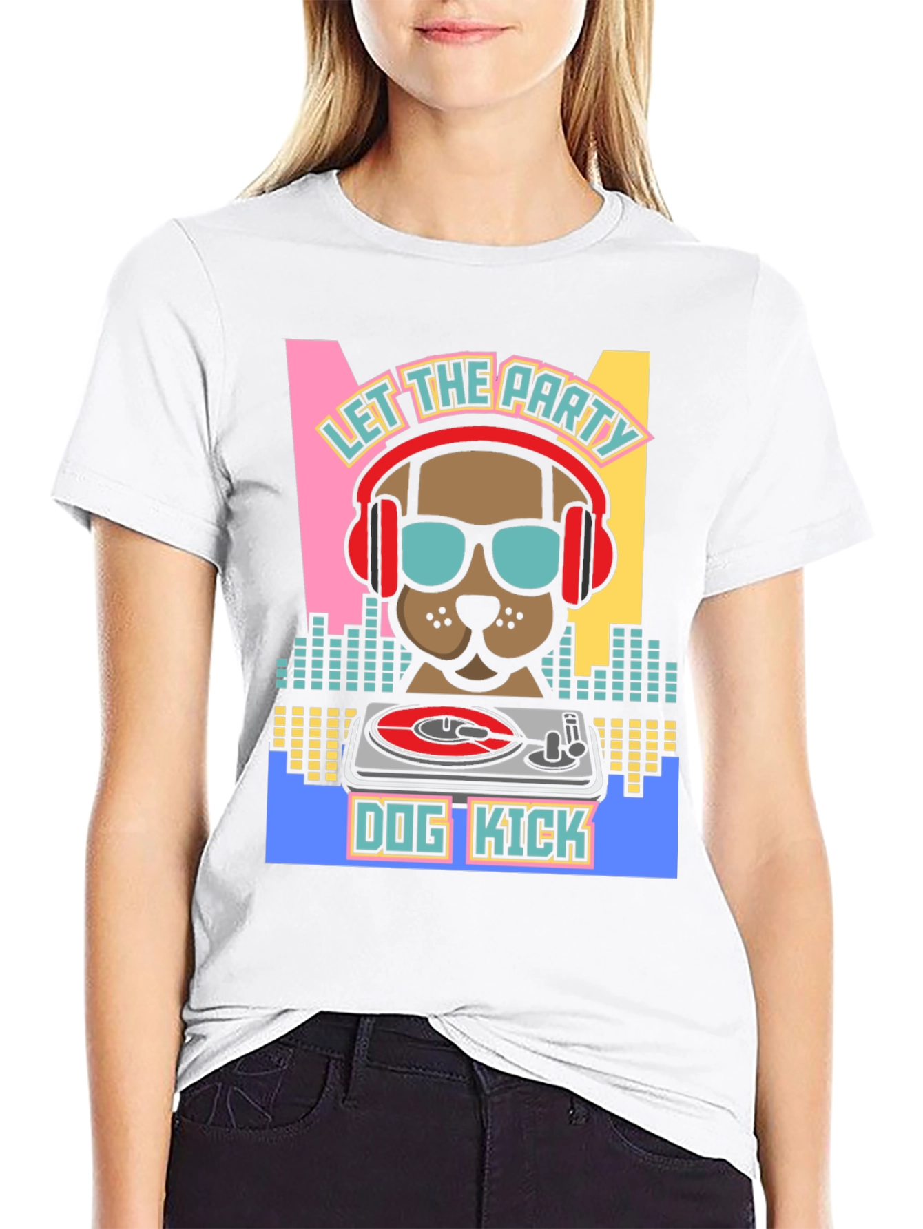 Dog Kick DJ T-Shirt