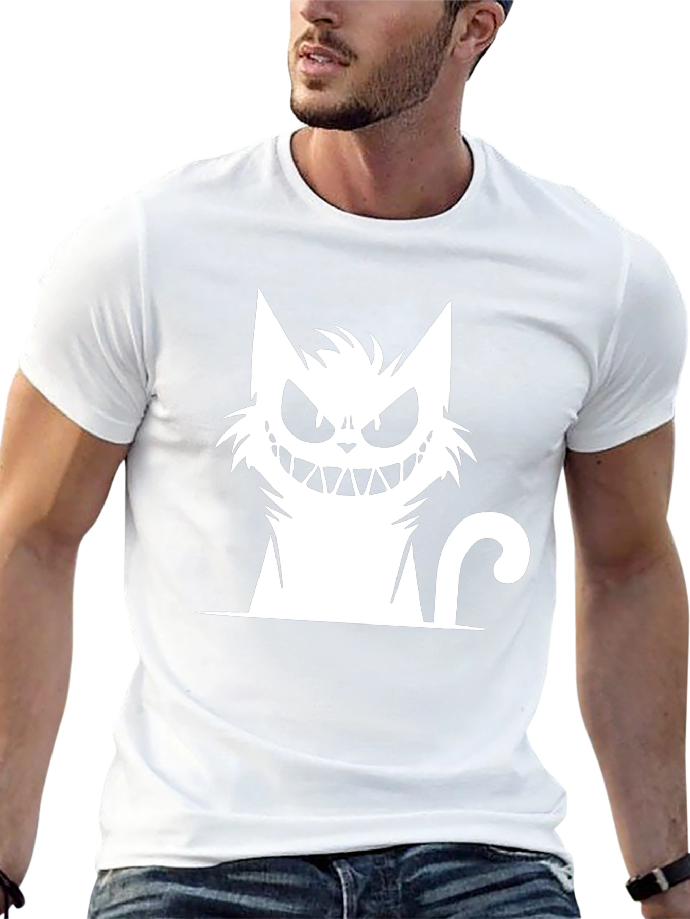Spooky Cat Graphic T-Shirt
