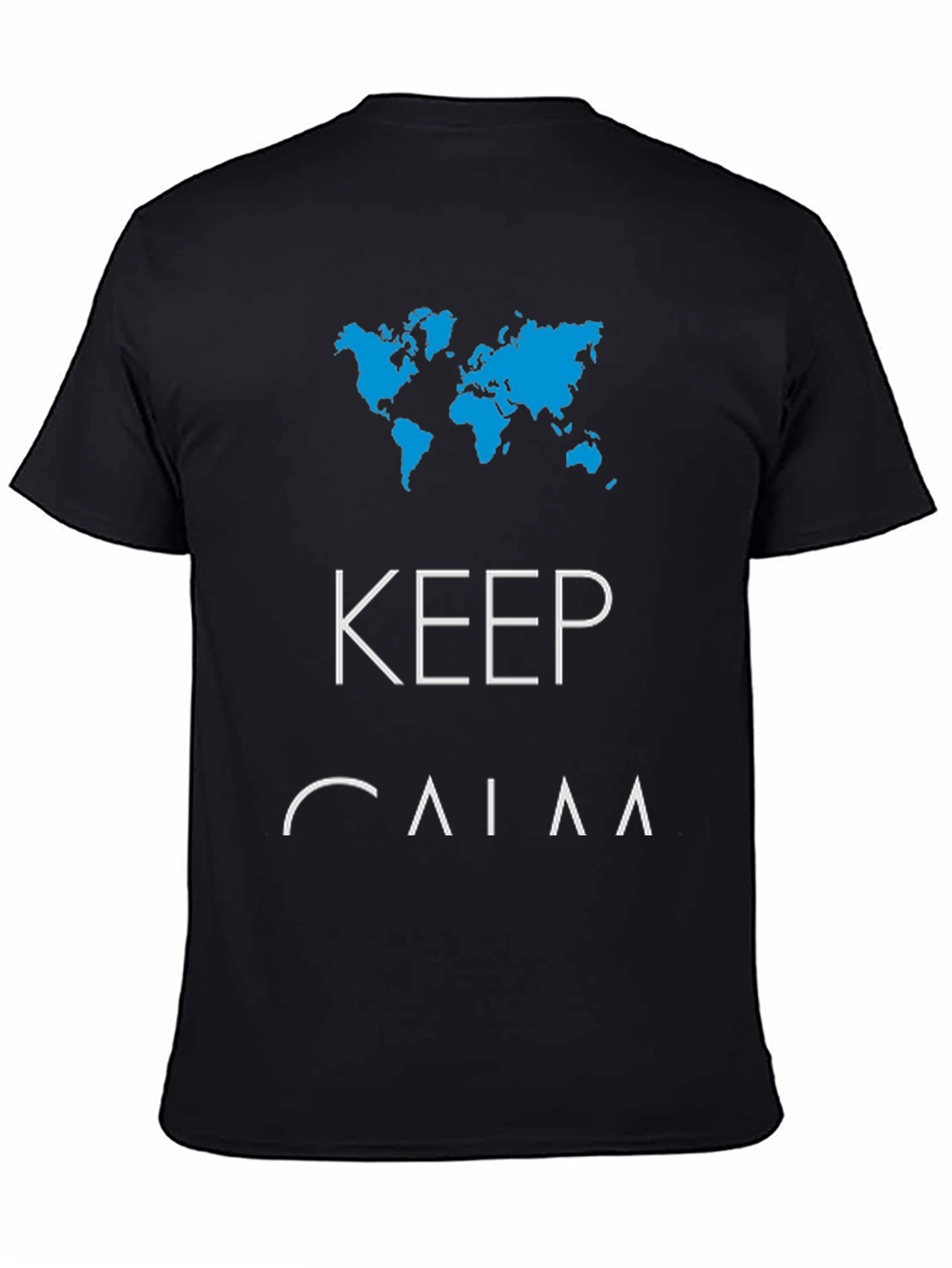 Keep Calm & Travel Mens Graphic Tee - Black