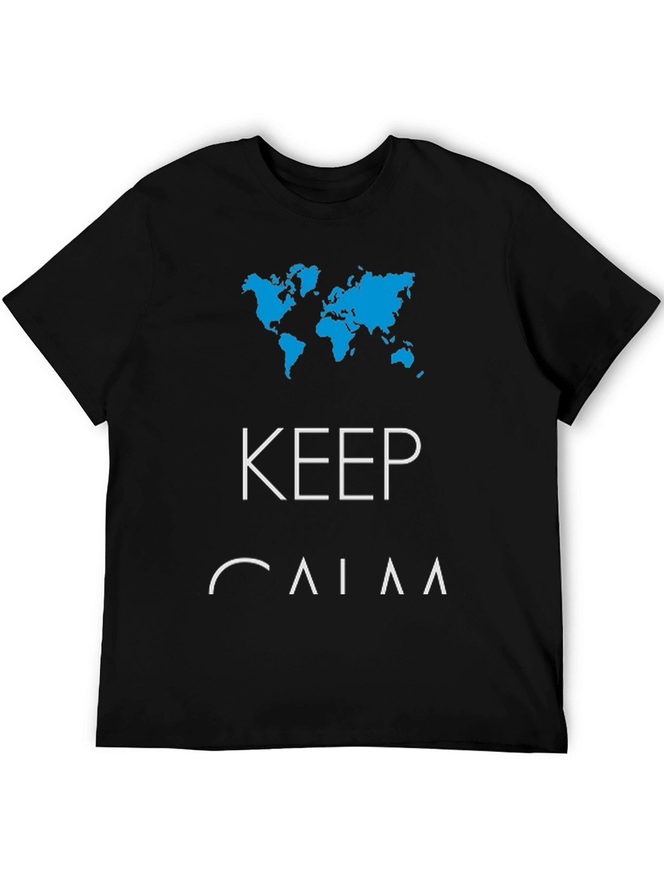 Keep Calm & Travel Mens Graphic Tee - Black
