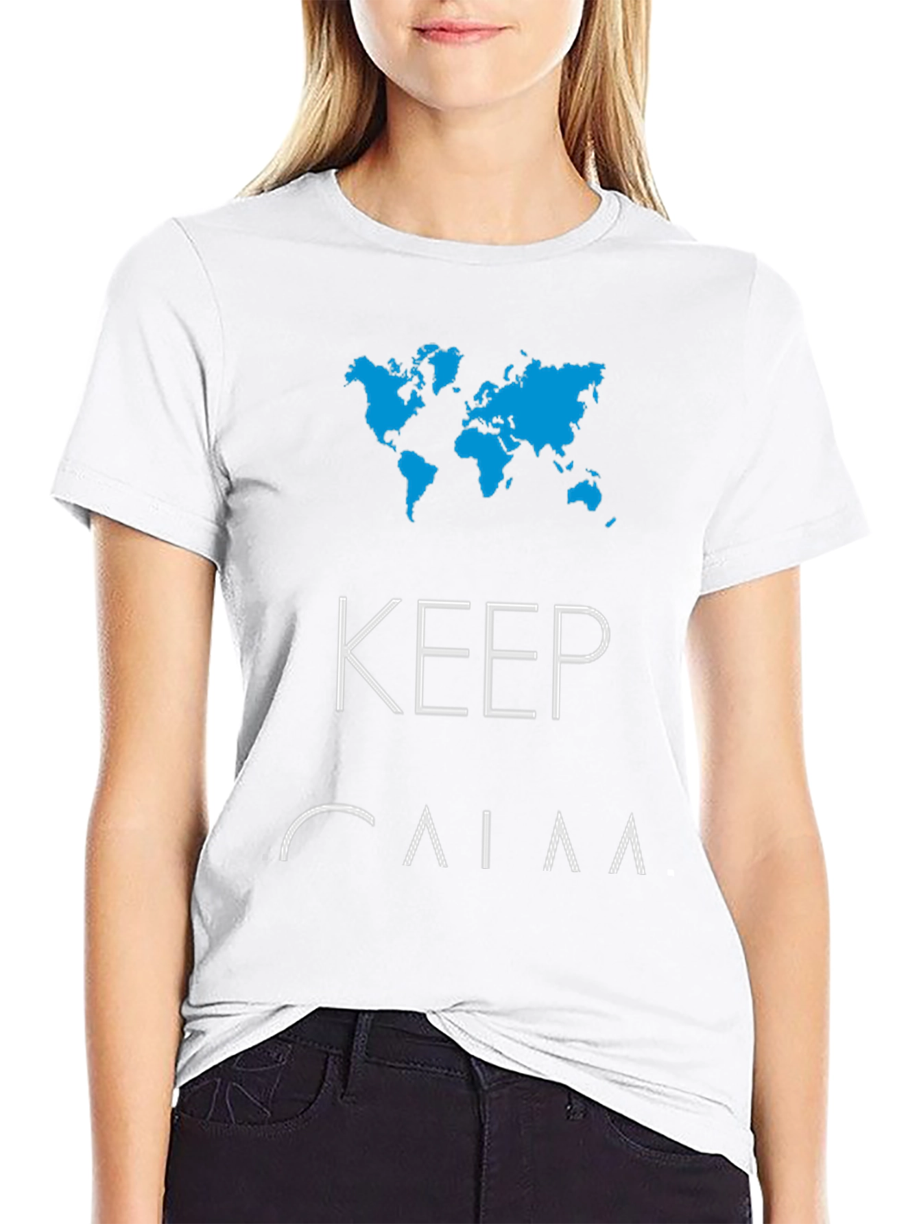 Keep Calm & Travel Mens Graphic Tee - Black