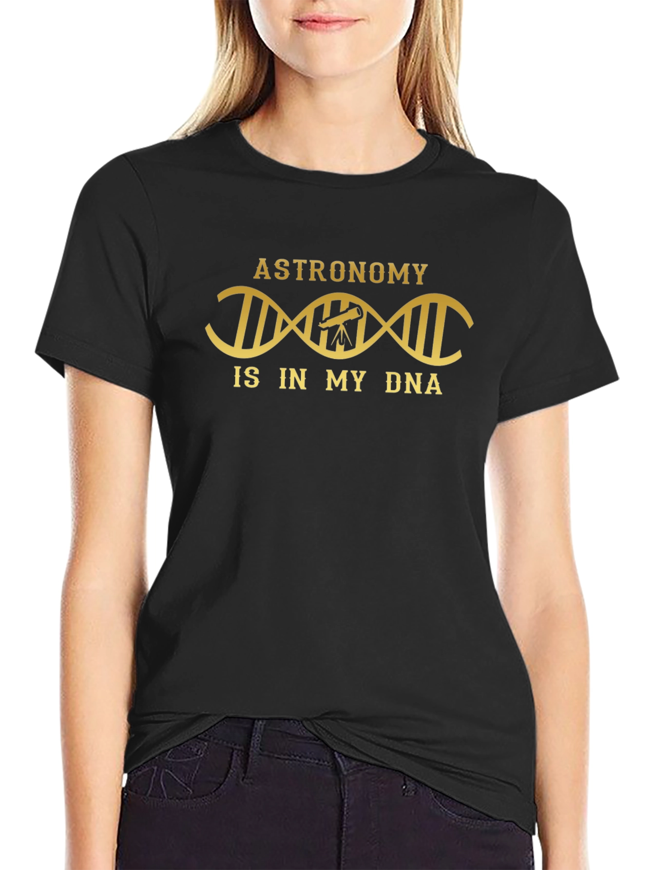 Astronomy Is In My DNA Black T-Shirt