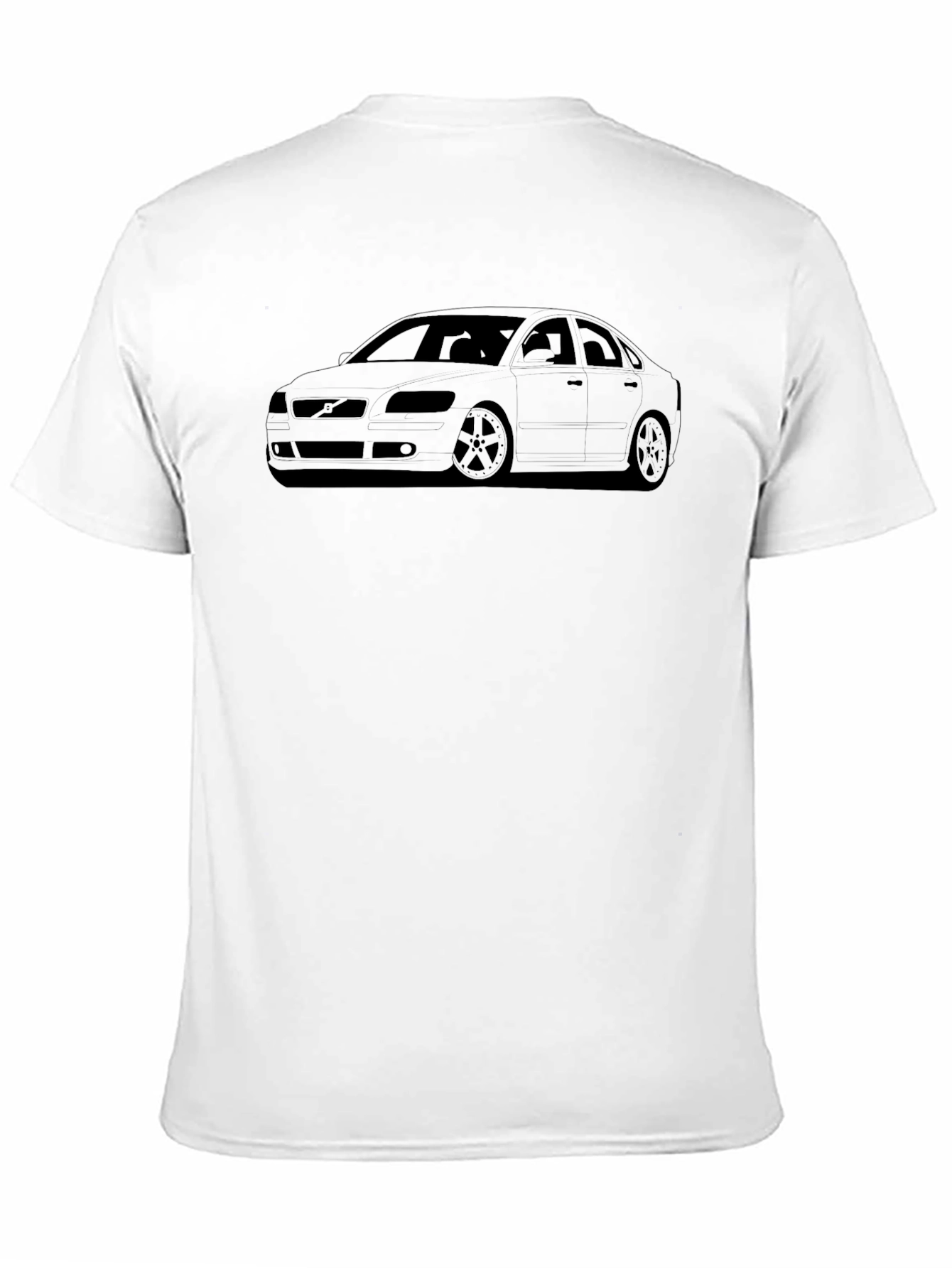 Modern Car Outline Black T-Shirt