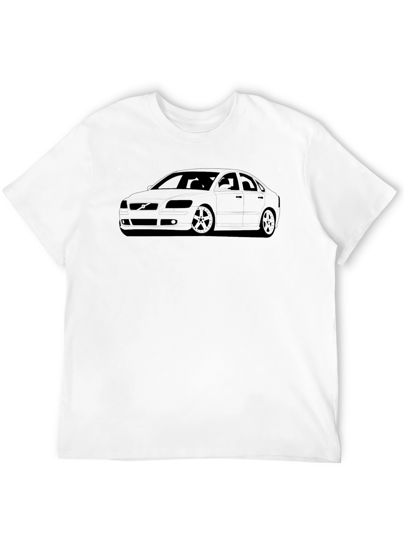 Modern Car Outline Black T-Shirt