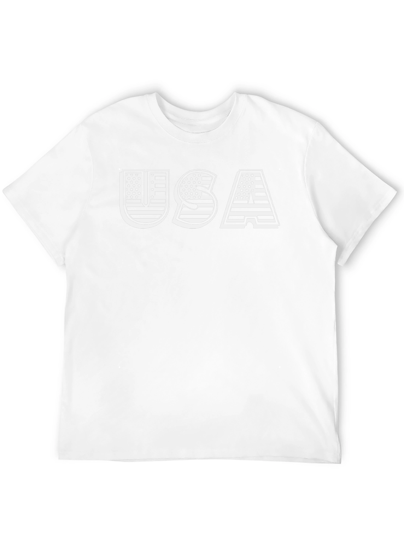 USA Flag Graphic Print Black T-Shirt