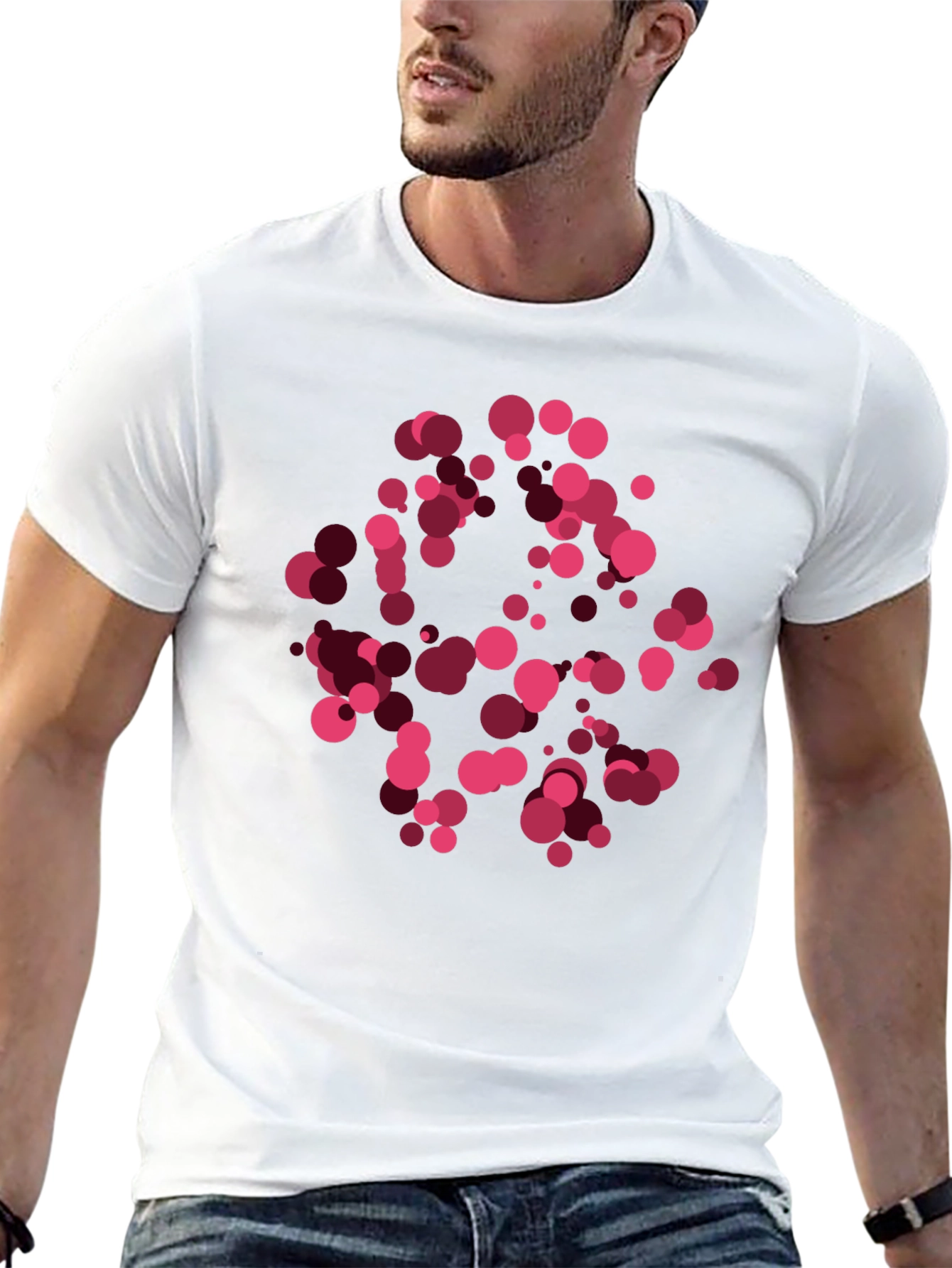 Abstract Dots Black T-Shirt