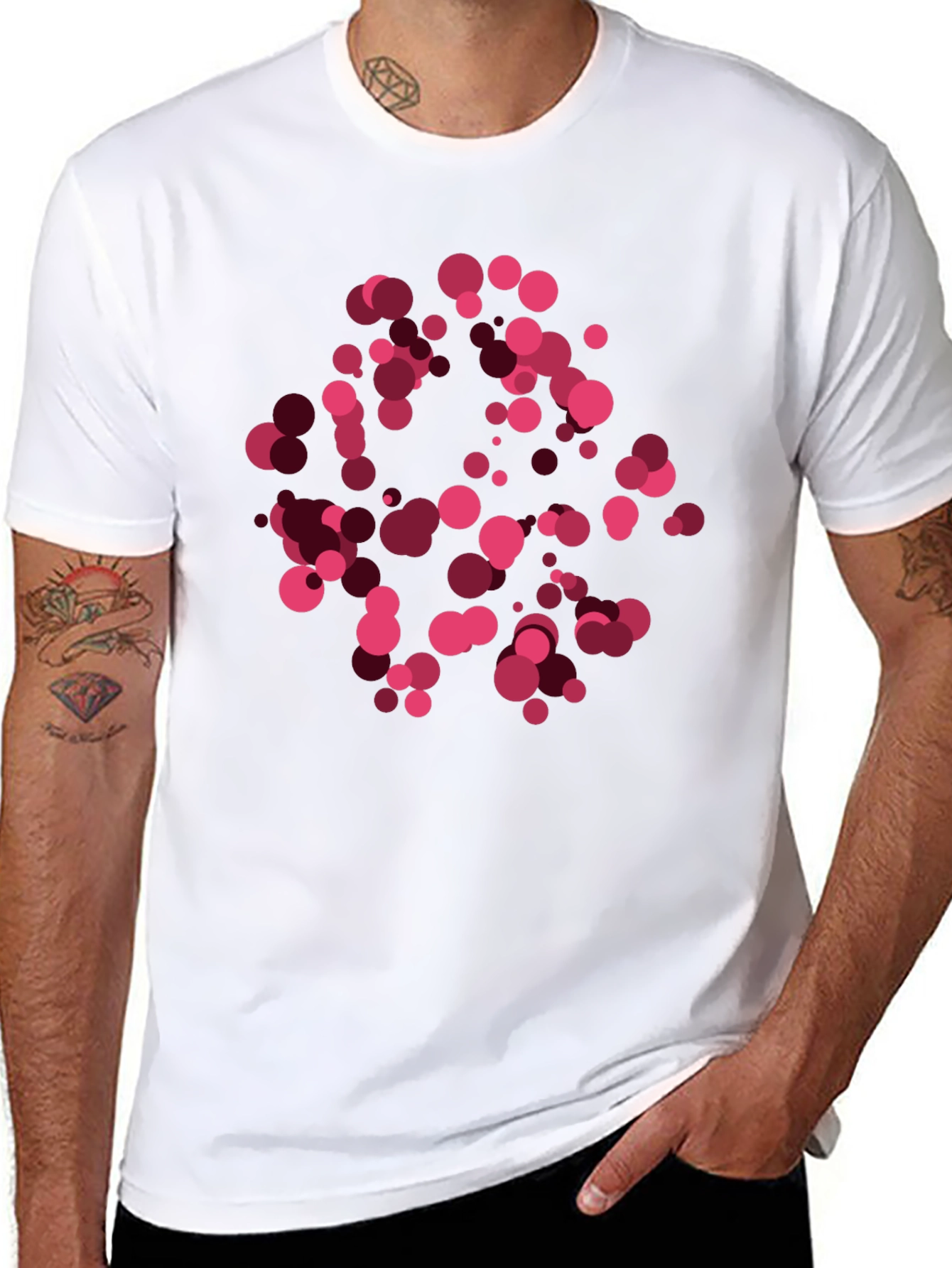 Abstract Dots Black T-Shirt