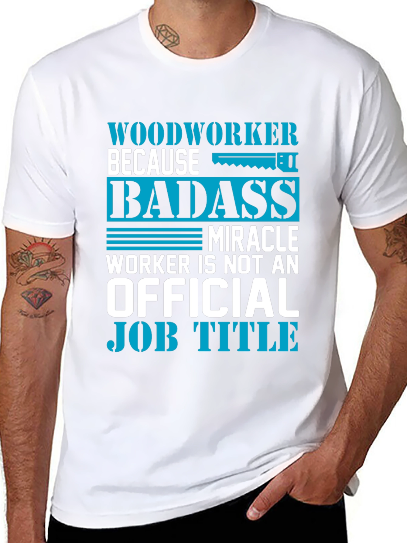 Woodworker Badass Funny Graphic Tee
