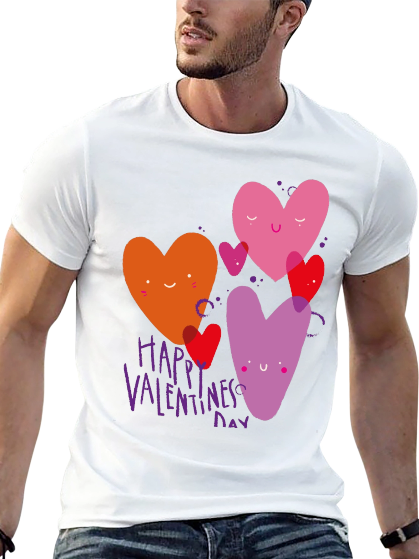 Happy Valentines Day Heart Graphic Tee