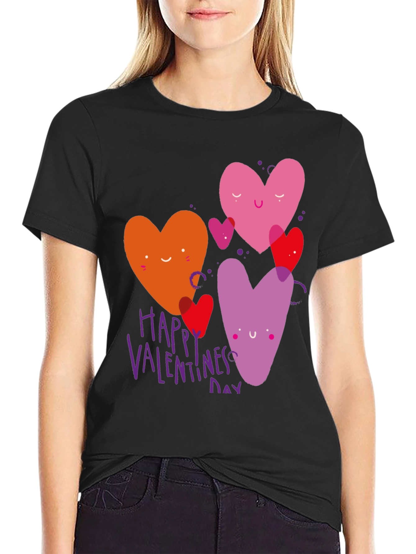Happy Valentines Day Heart Graphic Tee