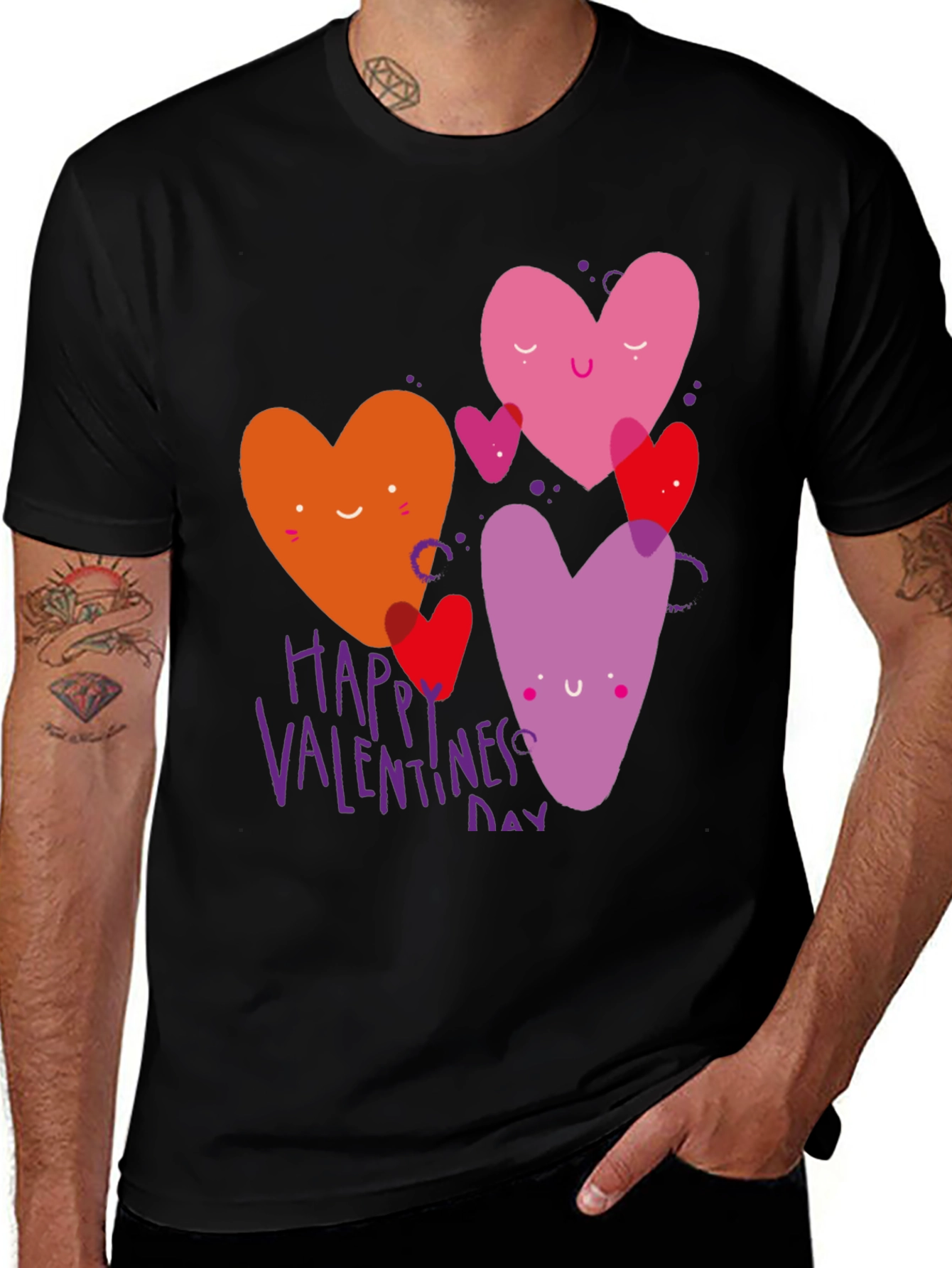 Happy Valentines Day Heart Graphic Tee