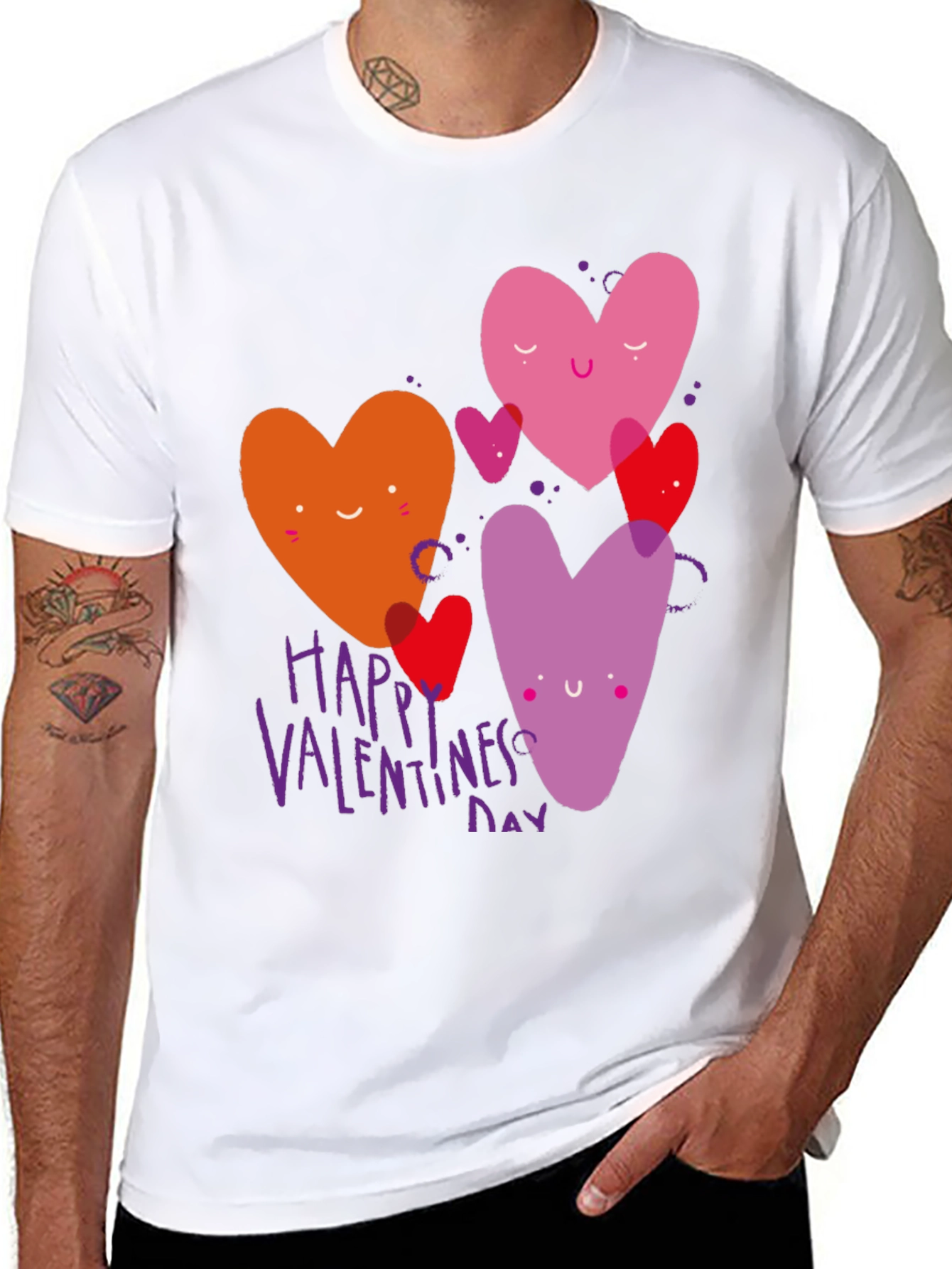 Happy Valentines Day Heart Graphic Tee