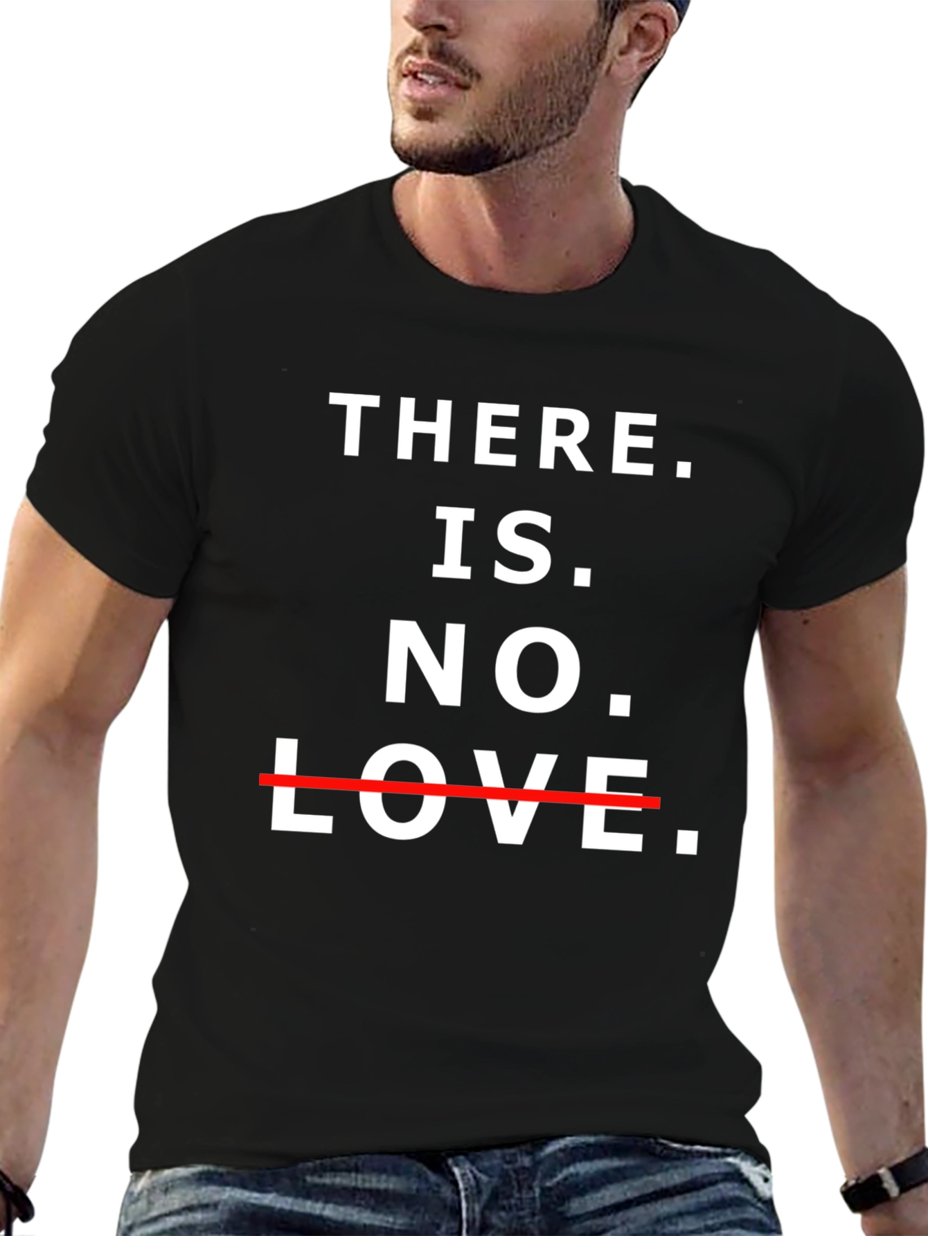 Edgy There is No Love Graphic Tee