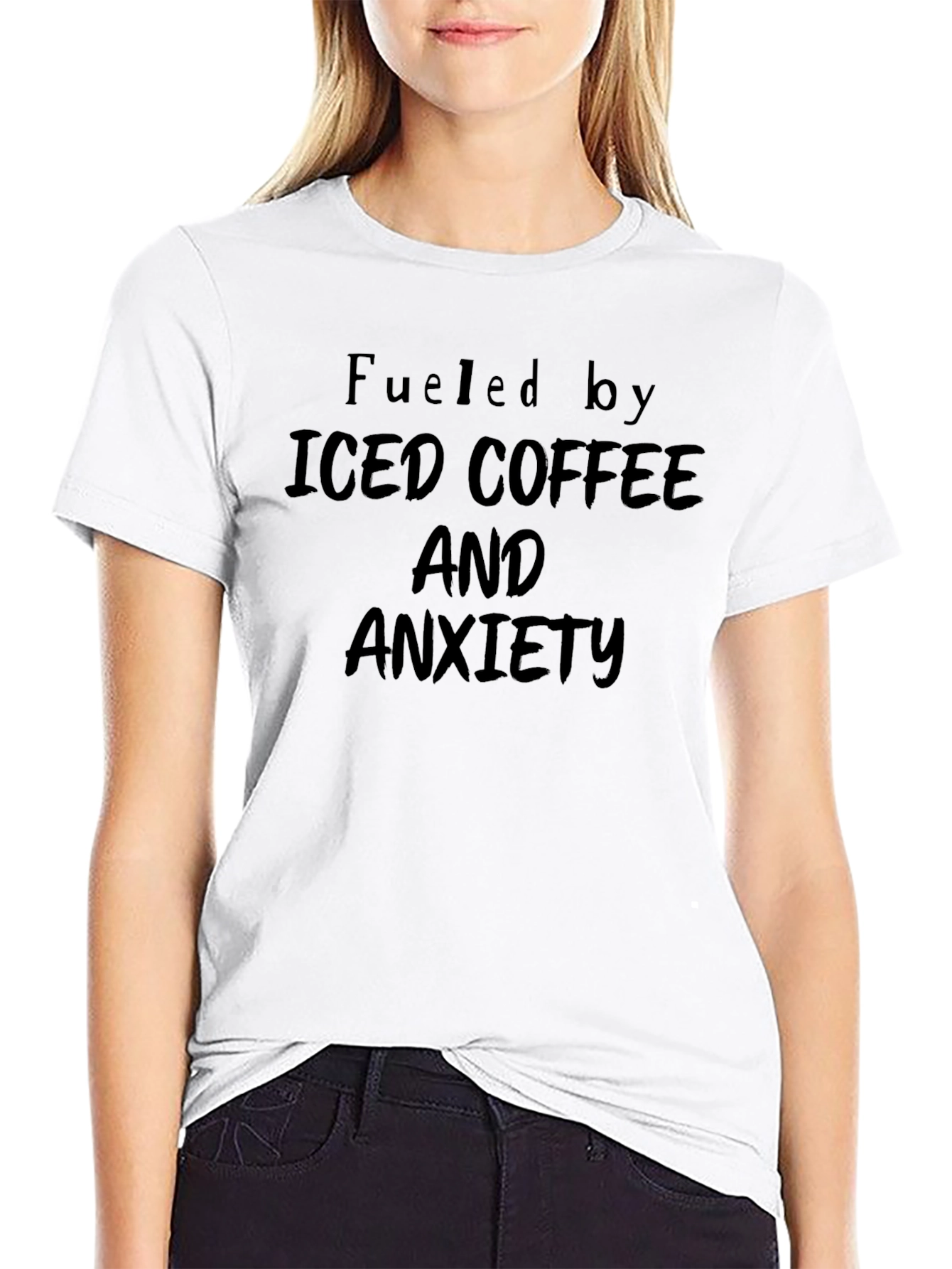 Fueled by Iced Coffee and Anxiety T-Shirt