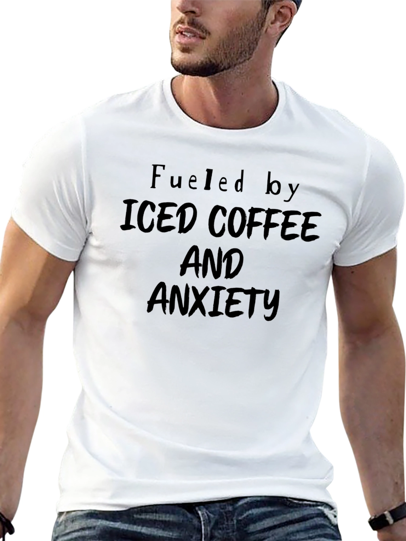 Fueled by Iced Coffee and Anxiety T-Shirt