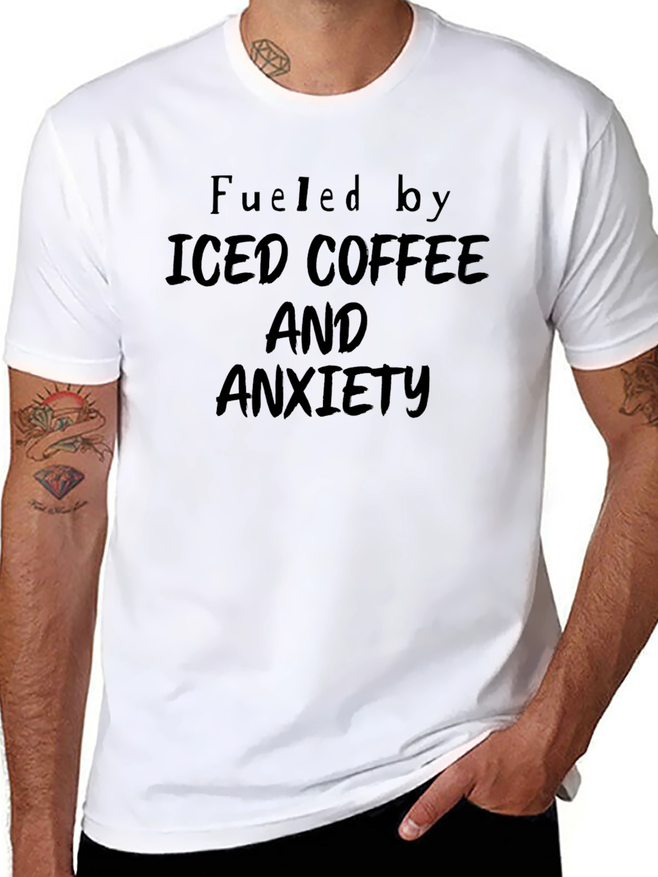 Fueled by Iced Coffee and Anxiety T-Shirt