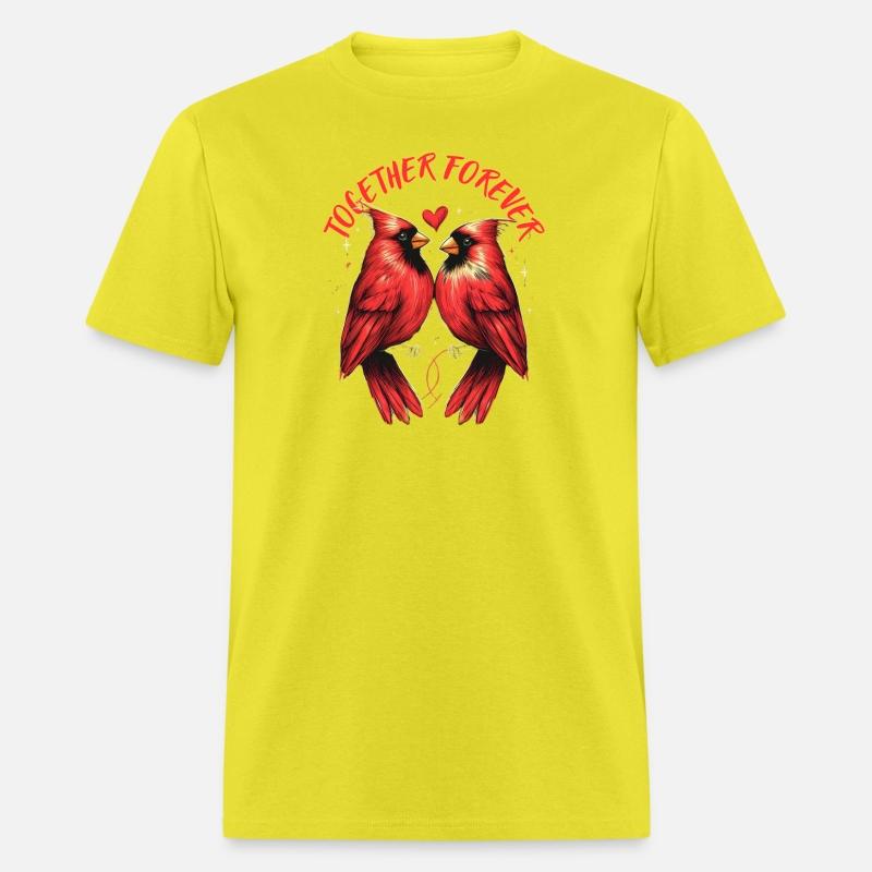 Northern Cardinals Red Birds Lovers Together