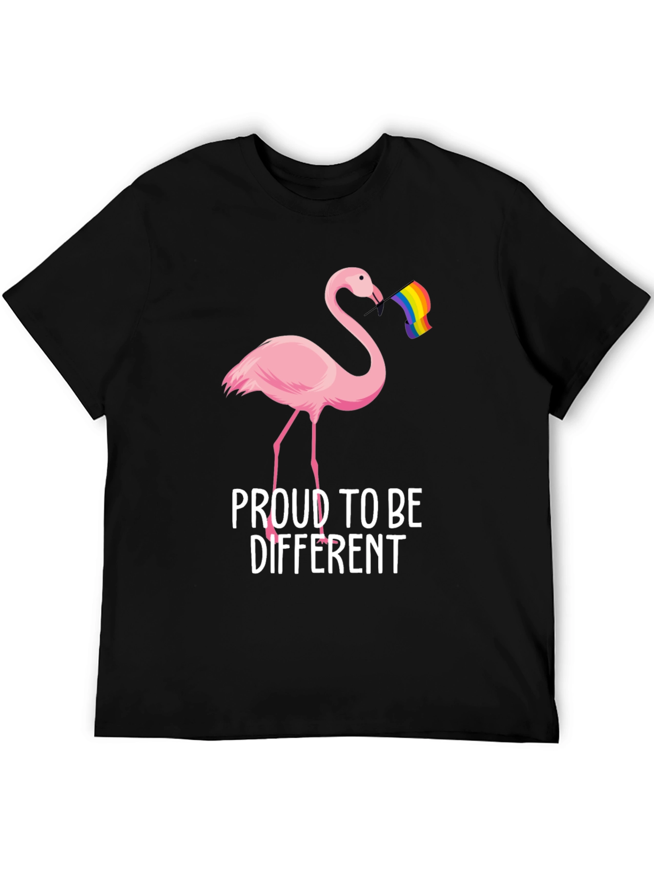 Proud to Be Different Flamingo LGBTQ T-Shirt