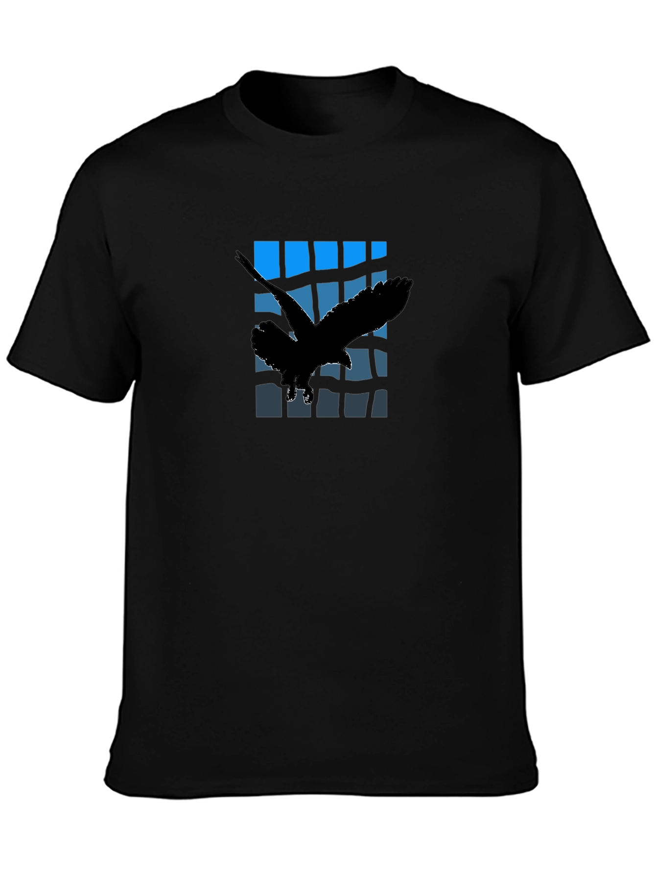 Eagle Silhouette Graphic Black T-Shirt