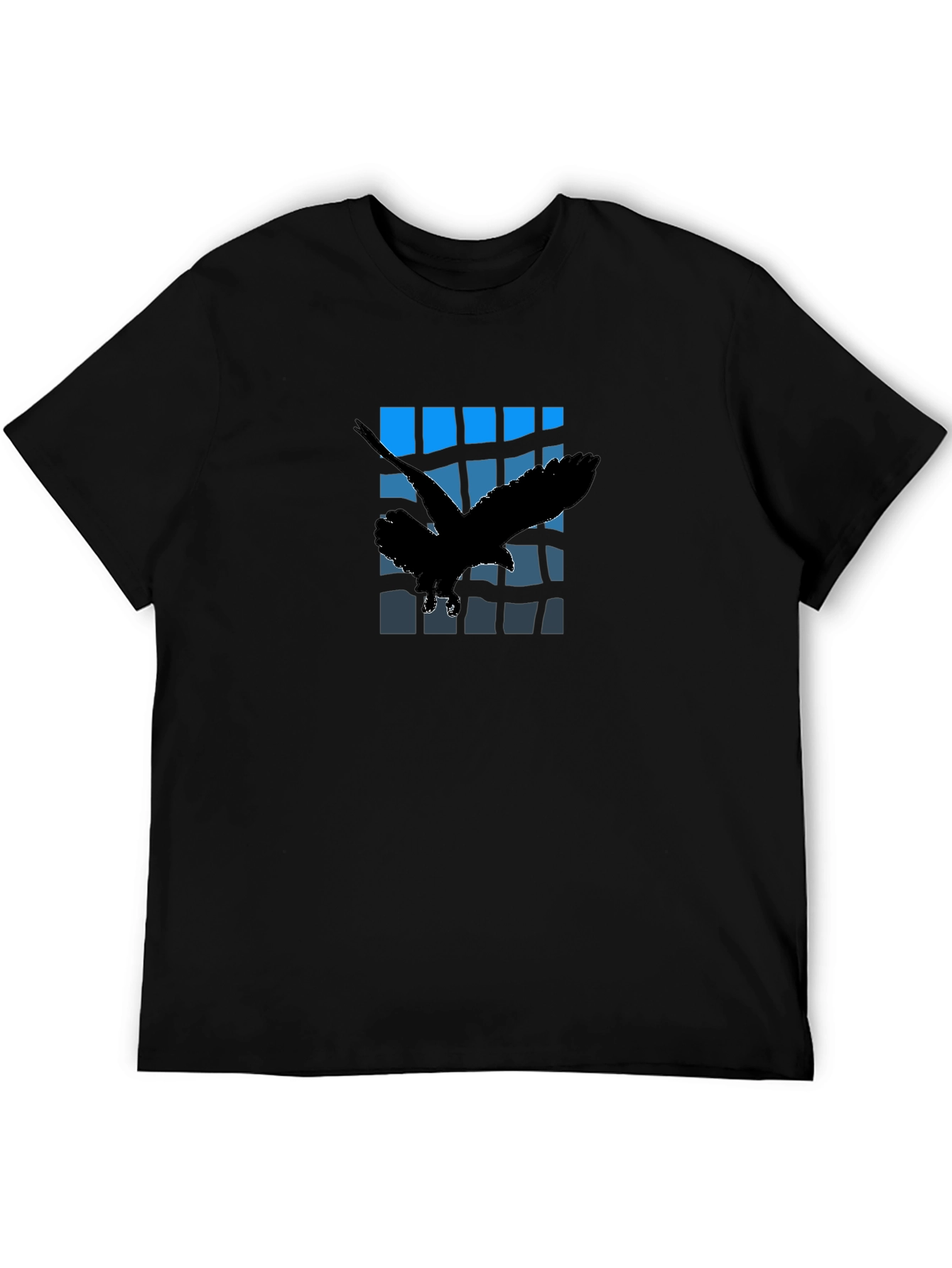 Eagle Silhouette Graphic Black T-Shirt