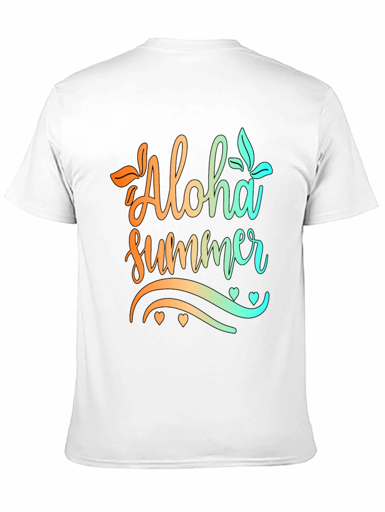 Aloha Summer Graphic Print Black T-Shirt