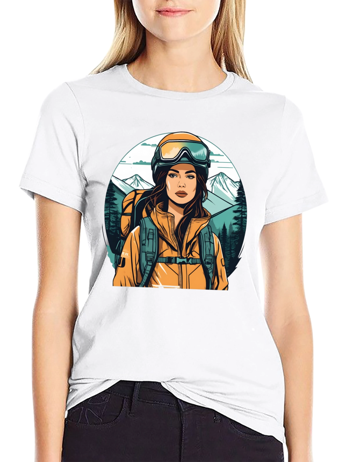 Hiking Girl Graphic Tee - Adventure Ready Shirt