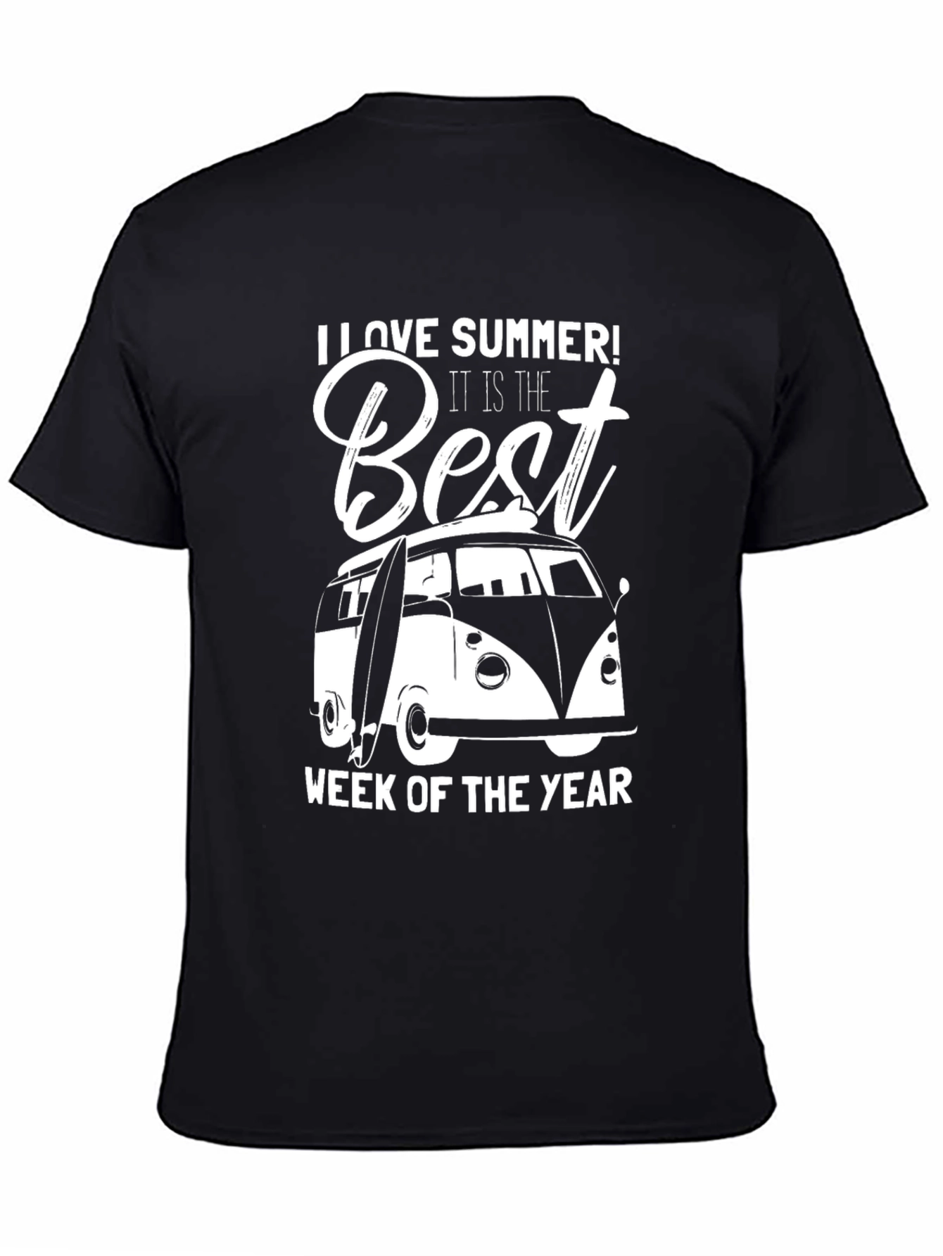 I Love Summer Beach Van Graphic T-Shirt