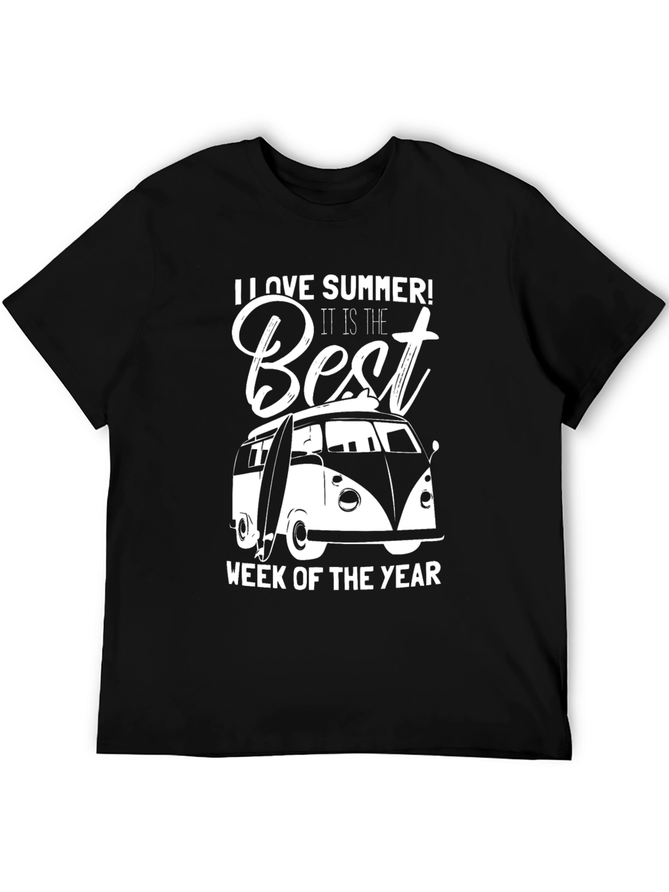 I Love Summer Beach Van Graphic T-Shirt