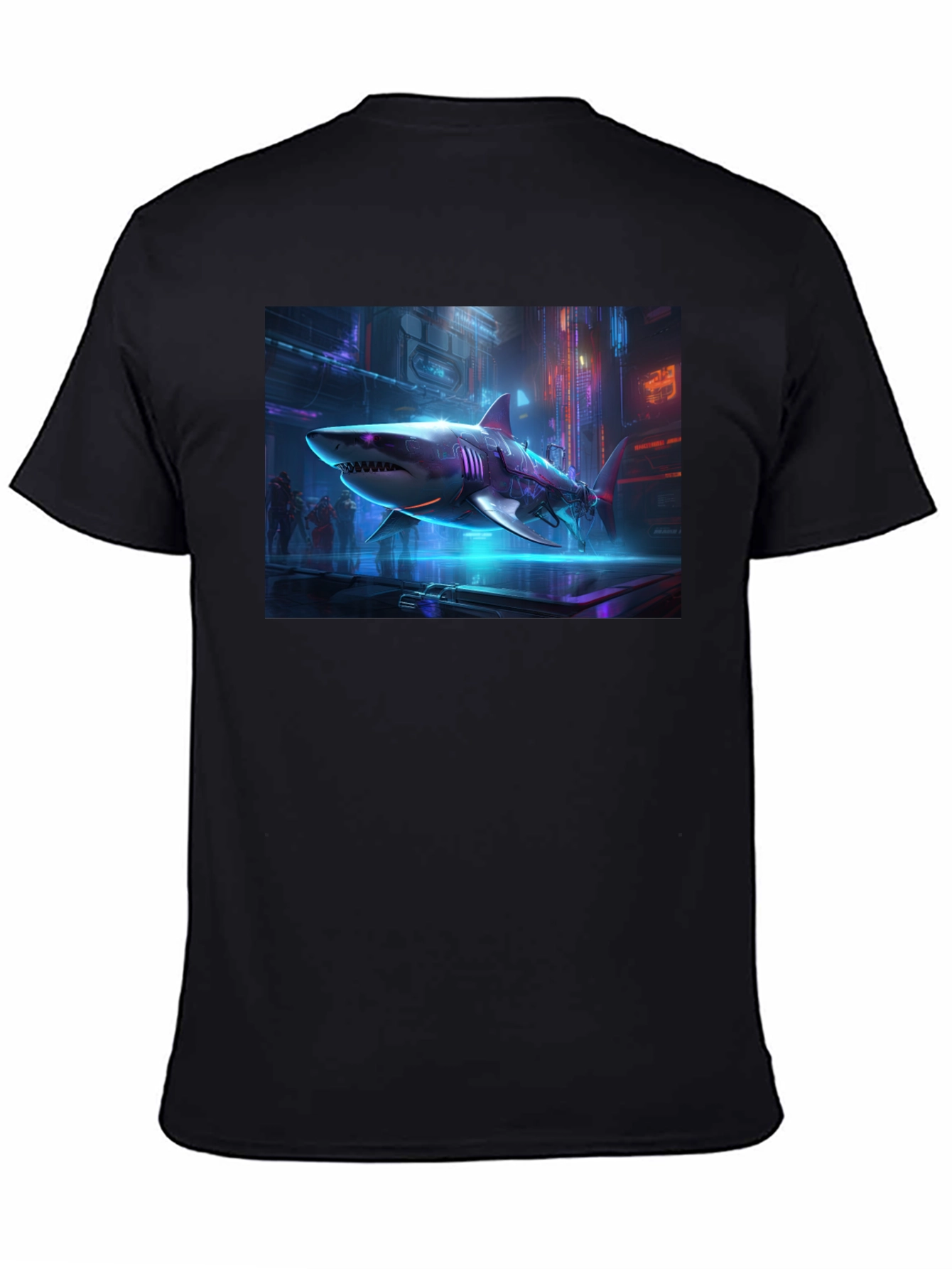 Cyberpunk Shark Graphic T-Shirt