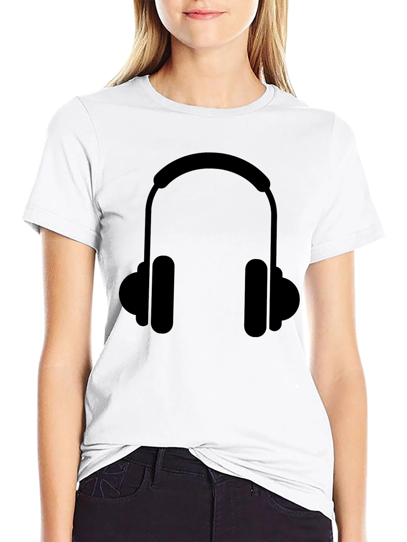 Headphone Graphic Tee - Black T-Shirt