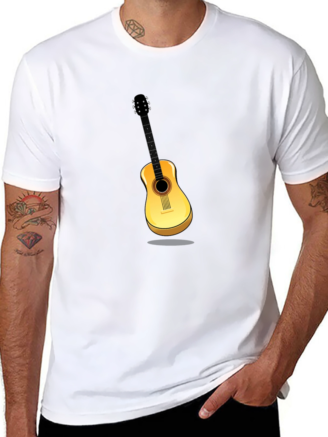 Guitar Graphic Black T-Shirt