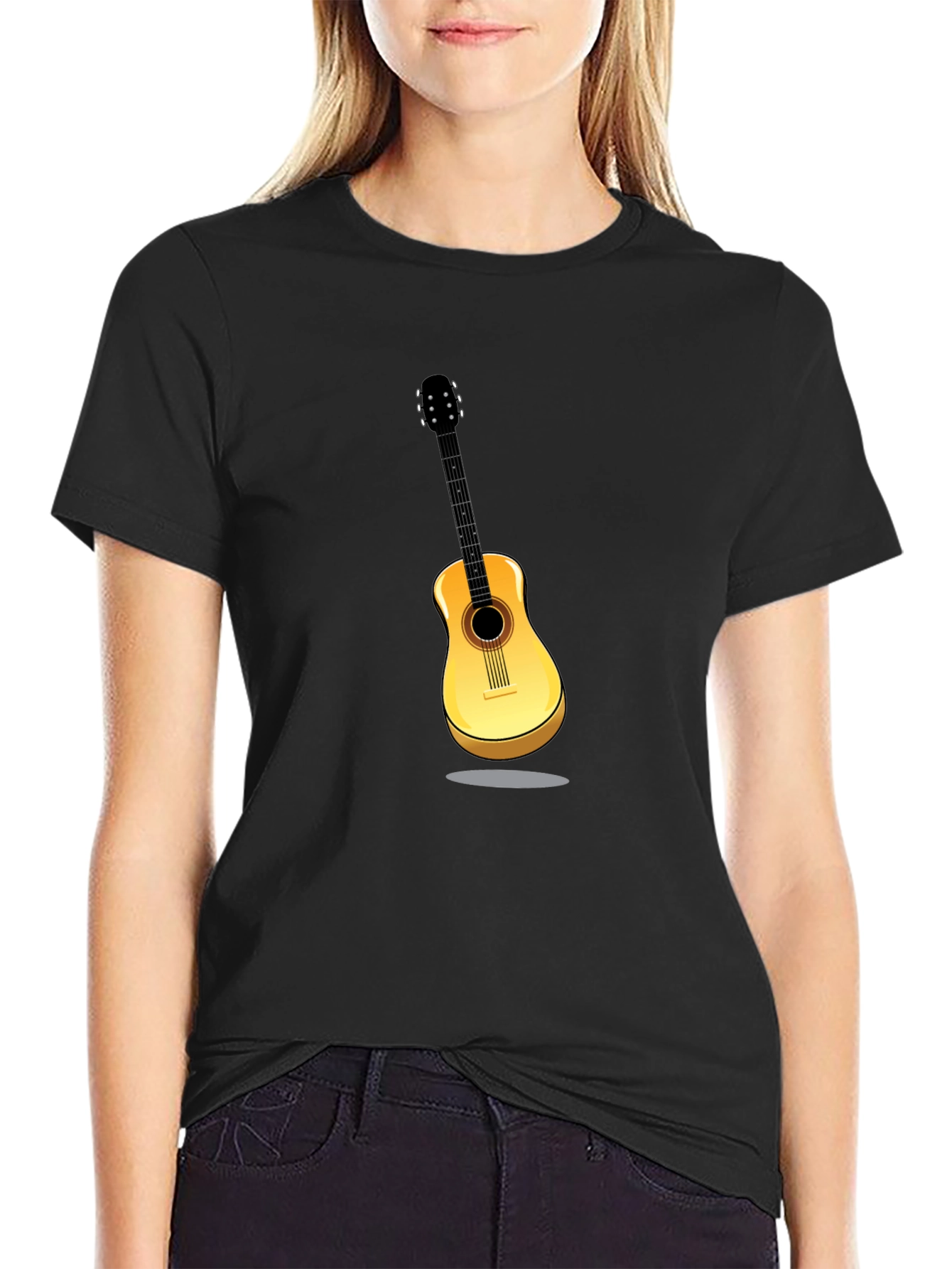 Guitar Graphic Black T-Shirt