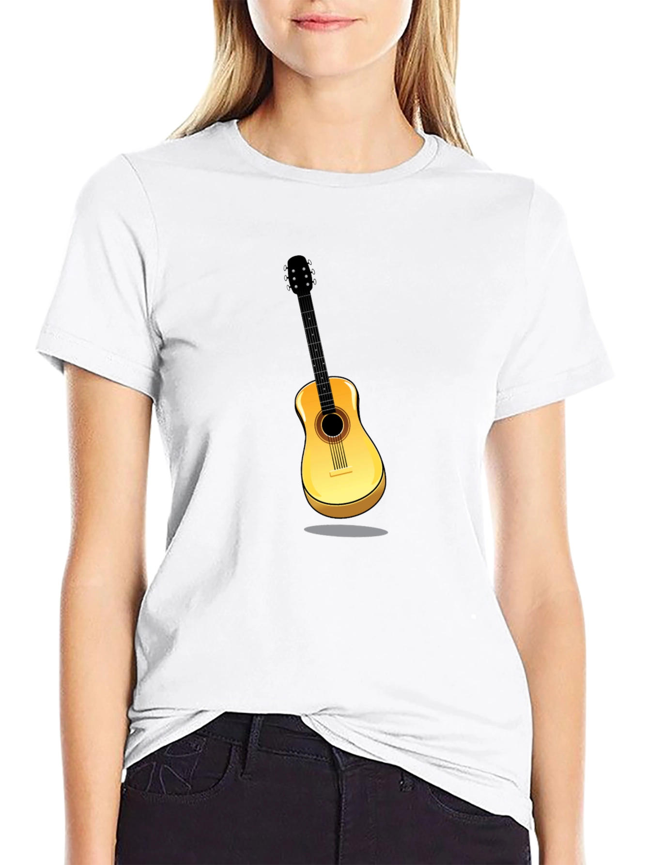 Guitar Graphic Black T-Shirt