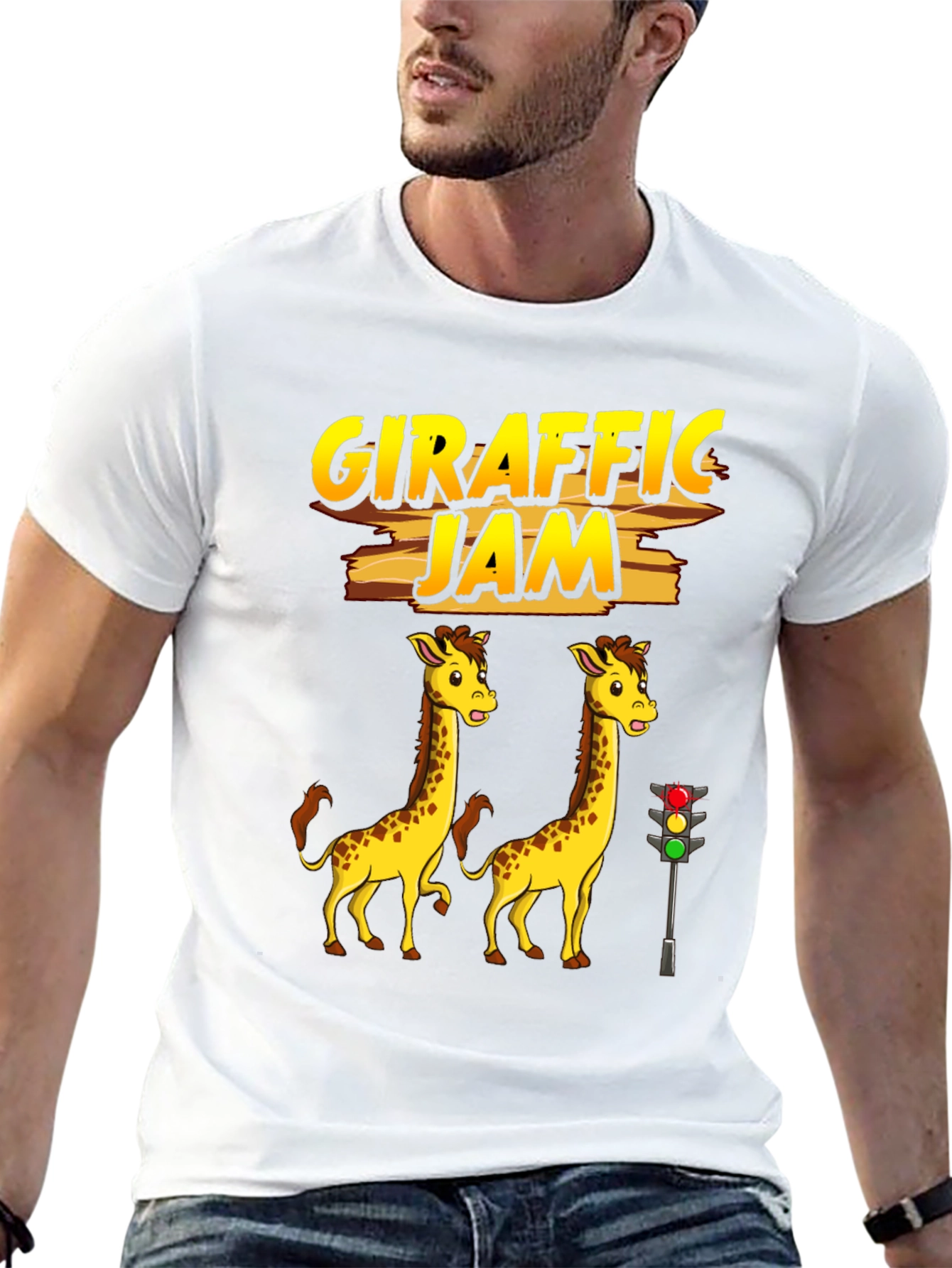 Girafffic Jam Tee - Funny Traffic Humor Shirt