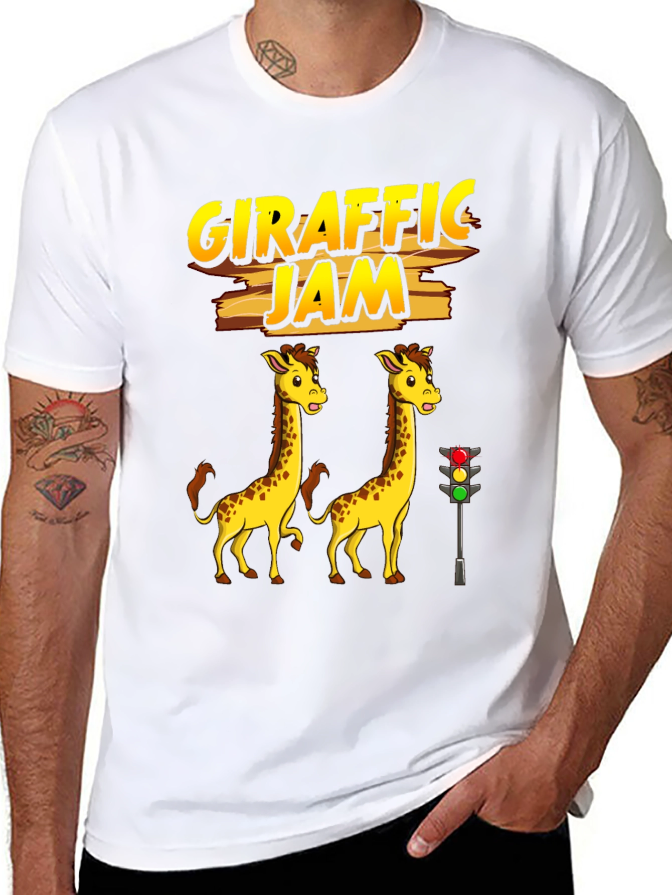 Girafffic Jam Tee - Funny Traffic Humor Shirt